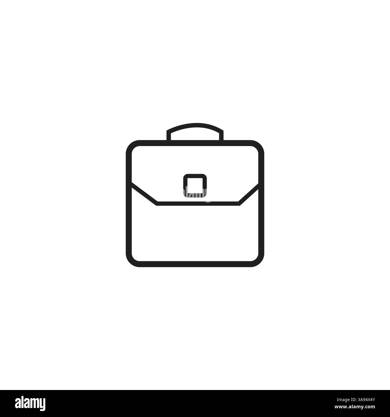 Briefcase icon in flat style with background. Stock Vector