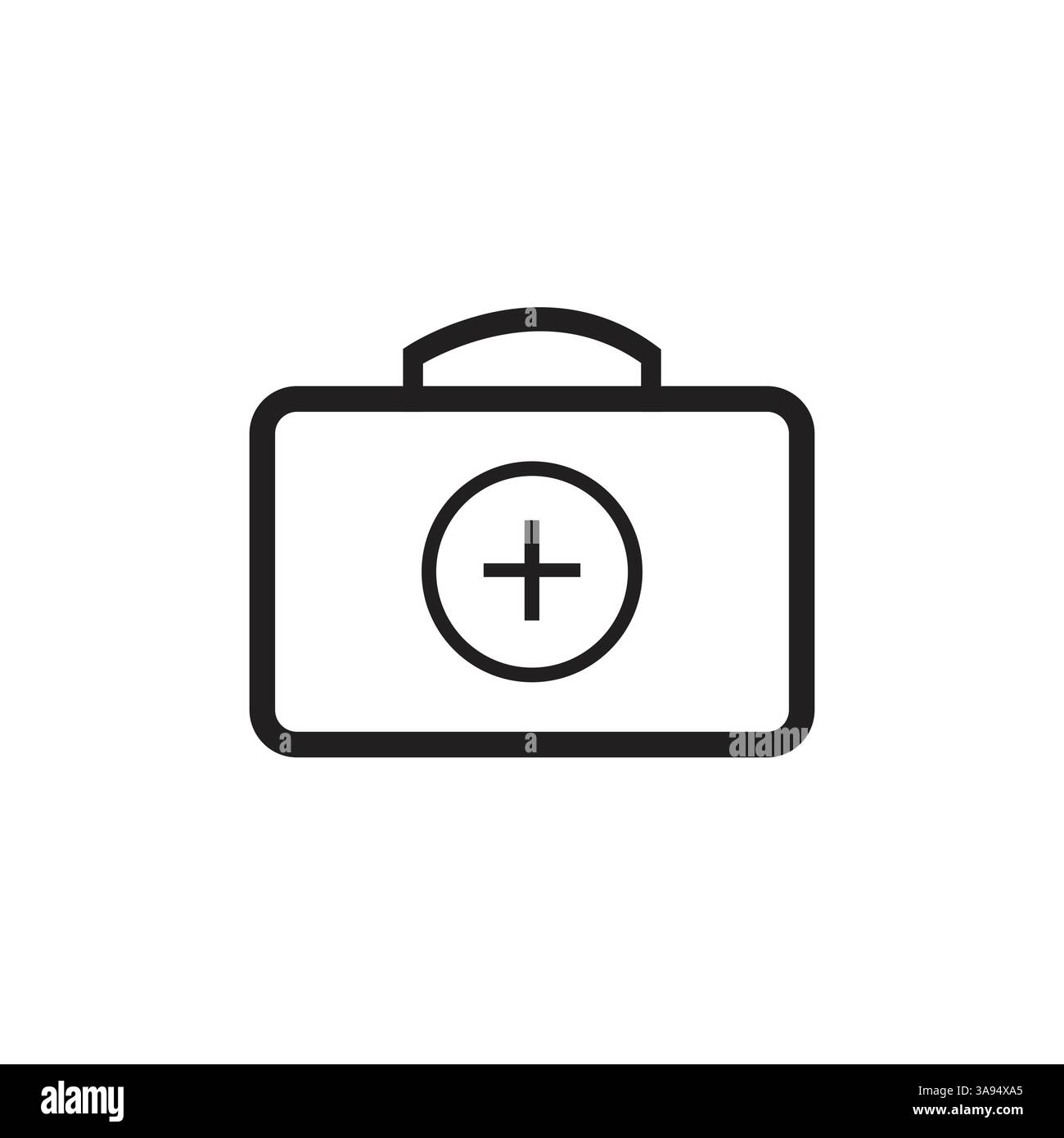 Briefcase icon in flat style with background. Stock Vector