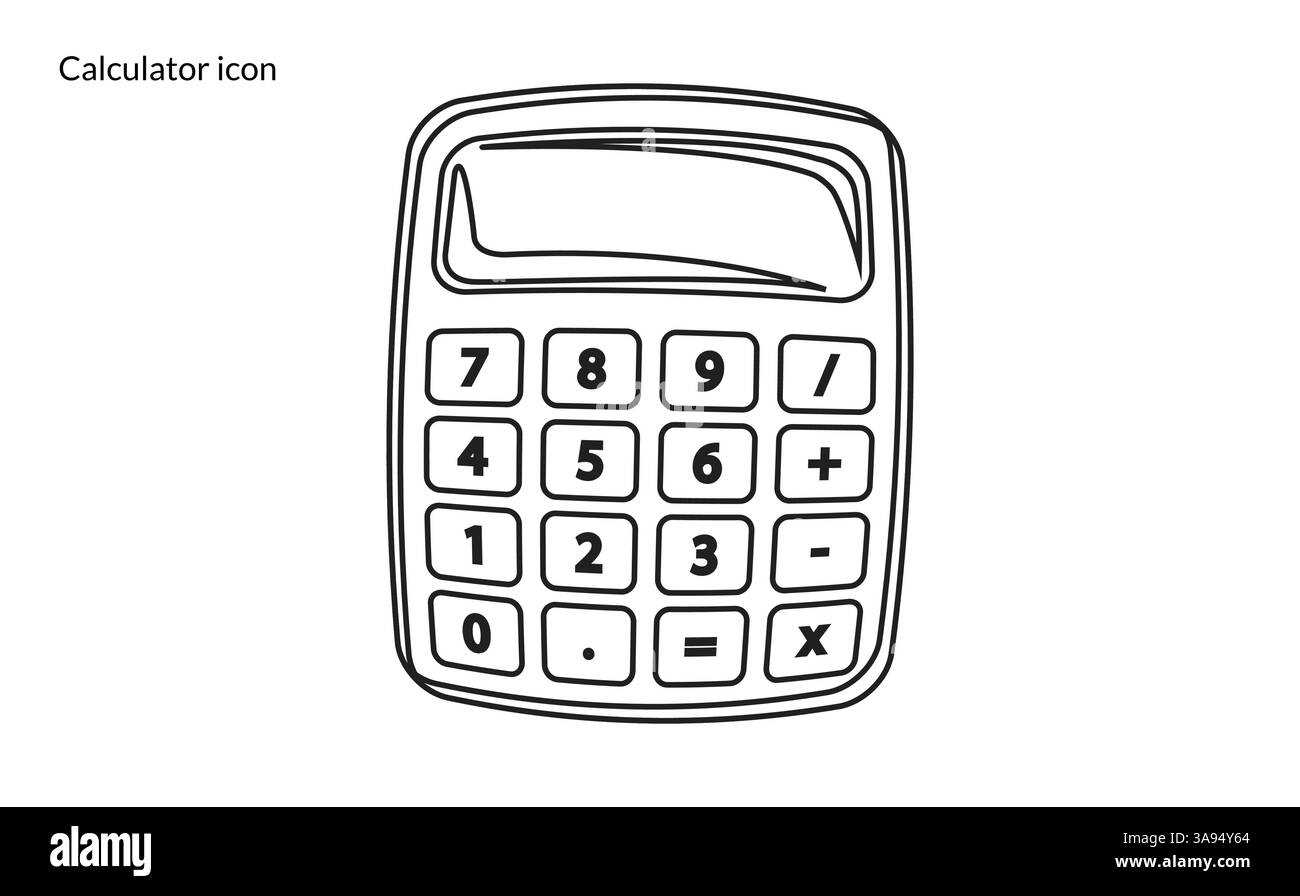 Calculator icon. style design isolated on white background. Stock Vector