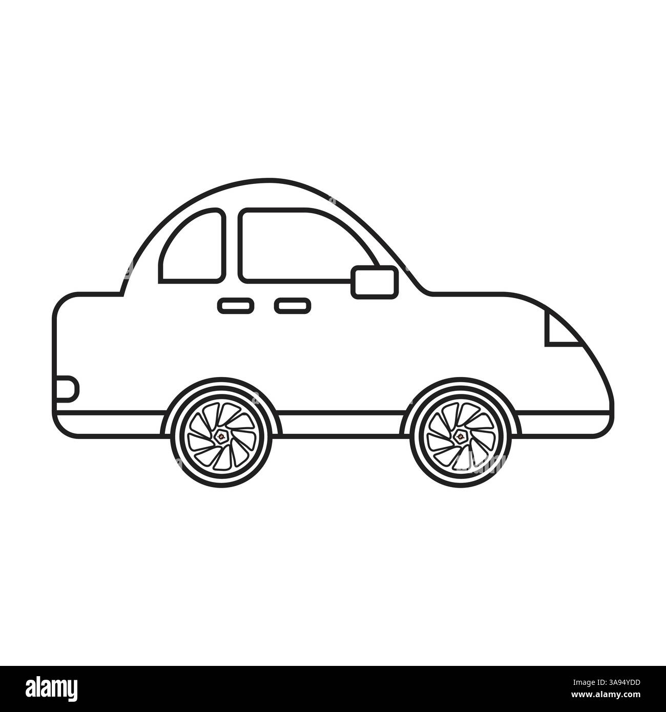Flat car icon symbol vector Illustration. Stock Vector