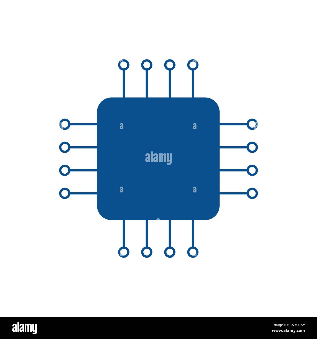 Chip icon flat vector illustration. Stock Vector