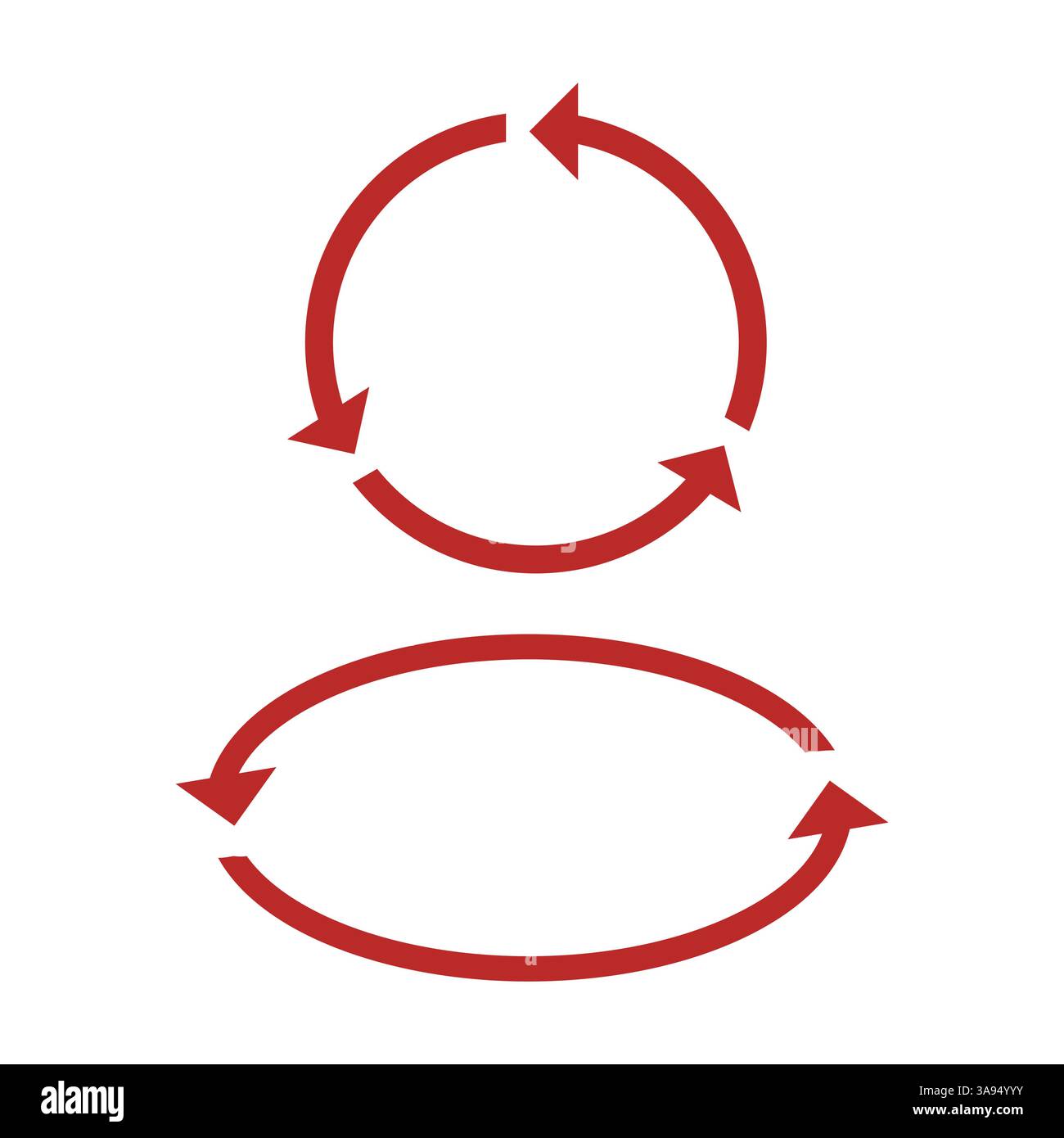 circular arrows vector icon ,in trendy flat style isolated on grey background. Stock Vector