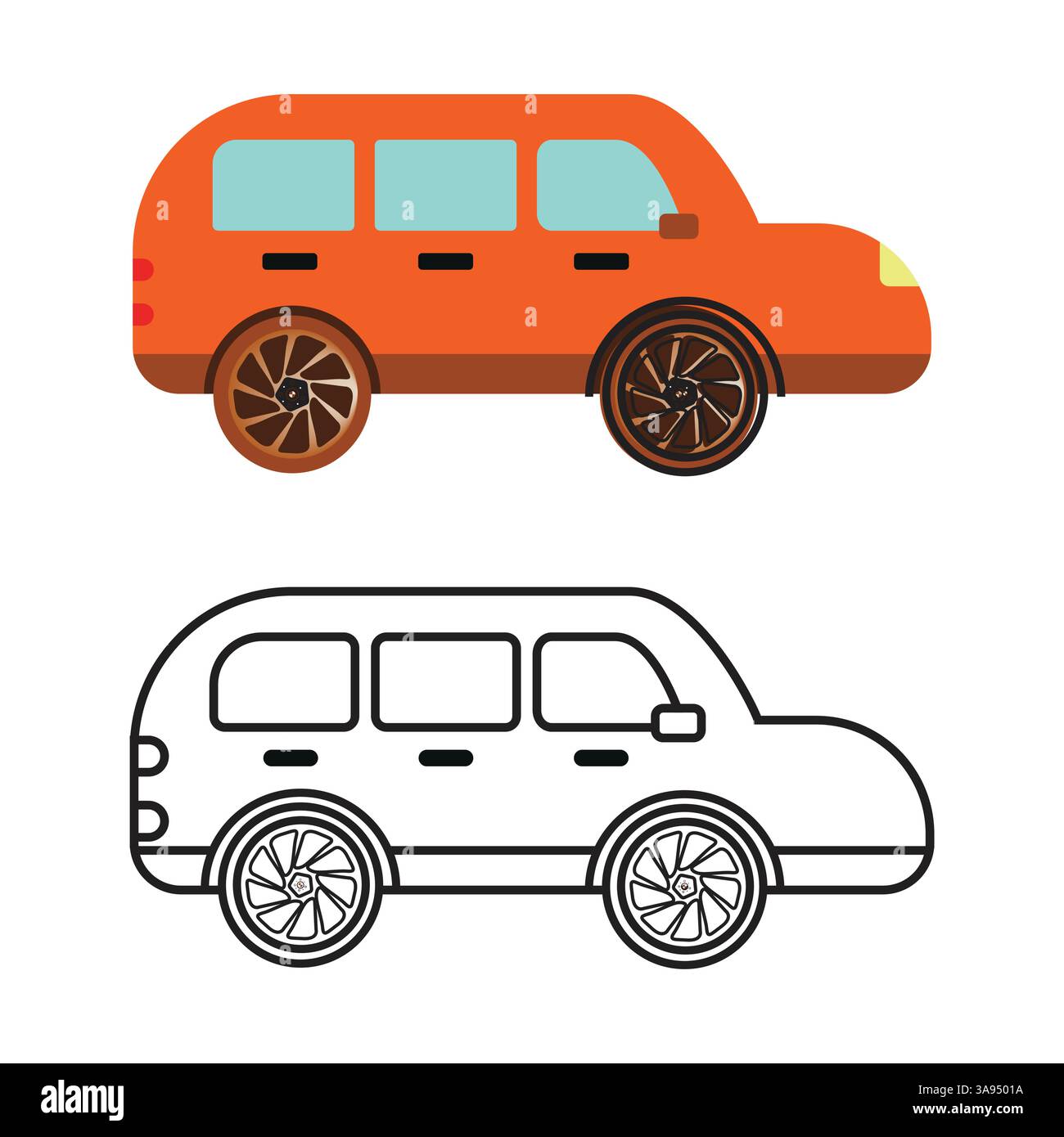 Flat car icon symbol vector Illustration Stock Vector Image & Art - Alamy