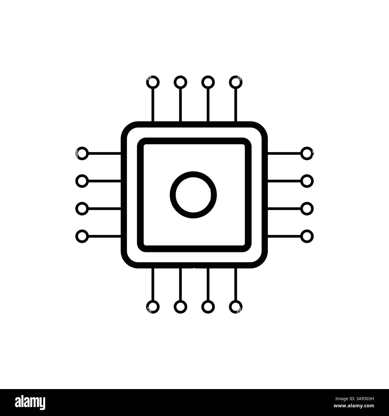 Flat chip icon symbol vector Illustration Stock Vector Image & Art - Alamy