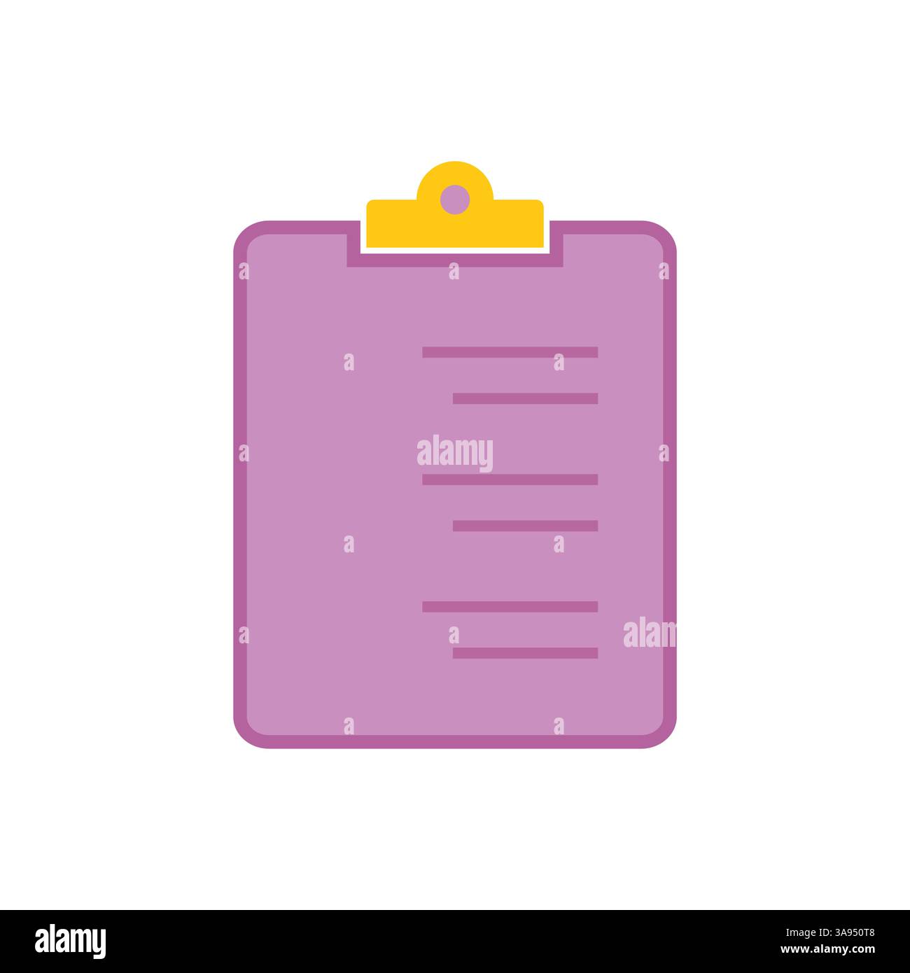 Clipboard icon flat vector illustration. Stock Vector