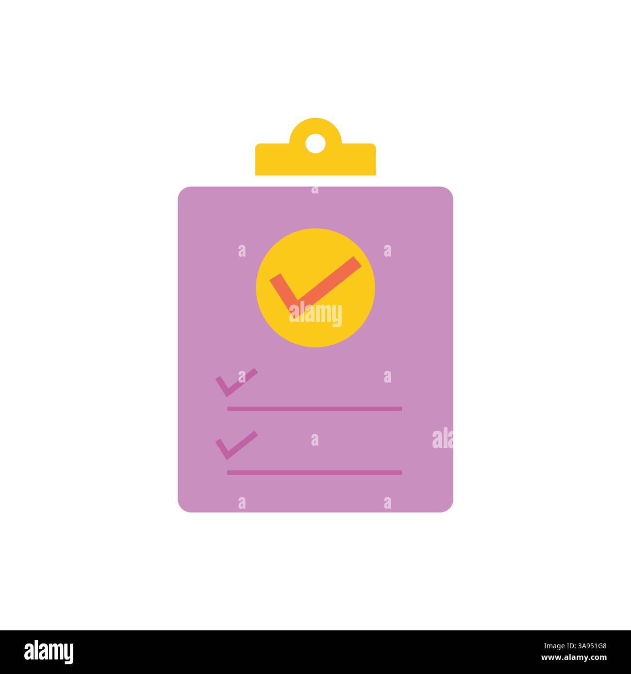 Clipboard icon flat vector illustration. Stock Vector