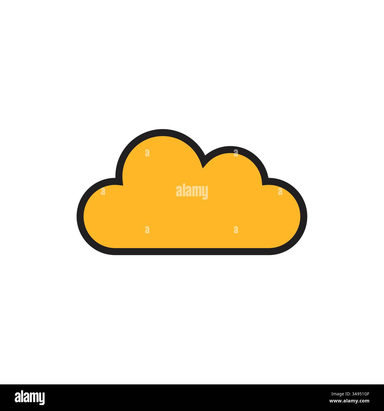 Flat cloud icon symbol vector Illustration Stock Vector