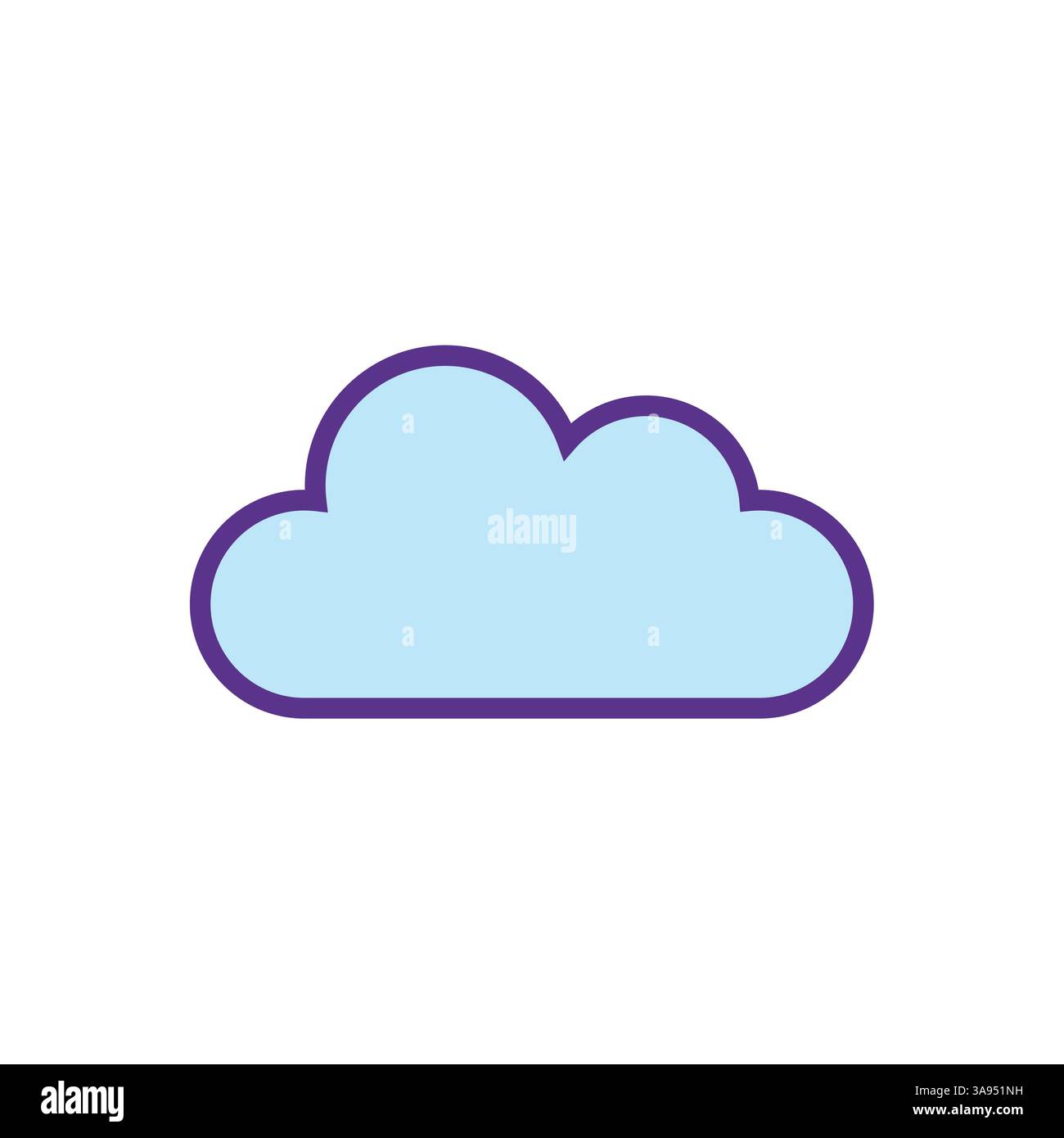 cloud icon in flat style with background Stock Vector Image & Art - Alamy
