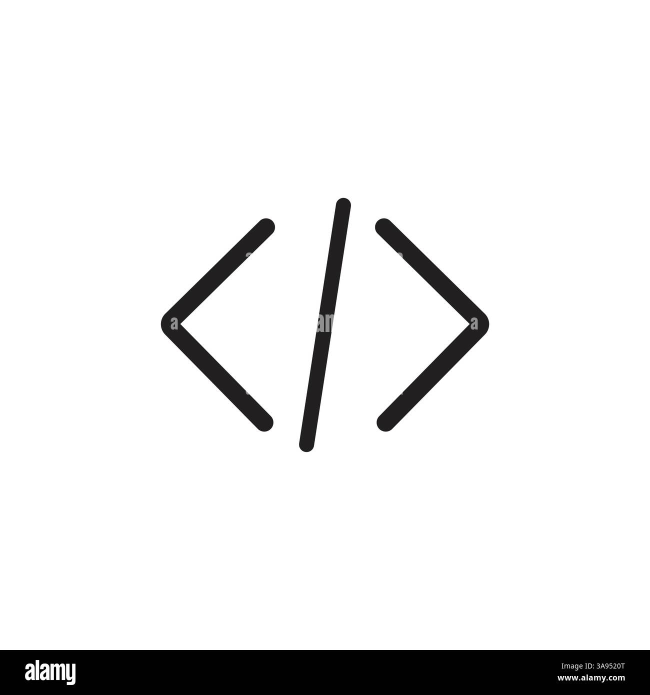 Code Icon in trendy flat style isolated on grey background. Stock Vector