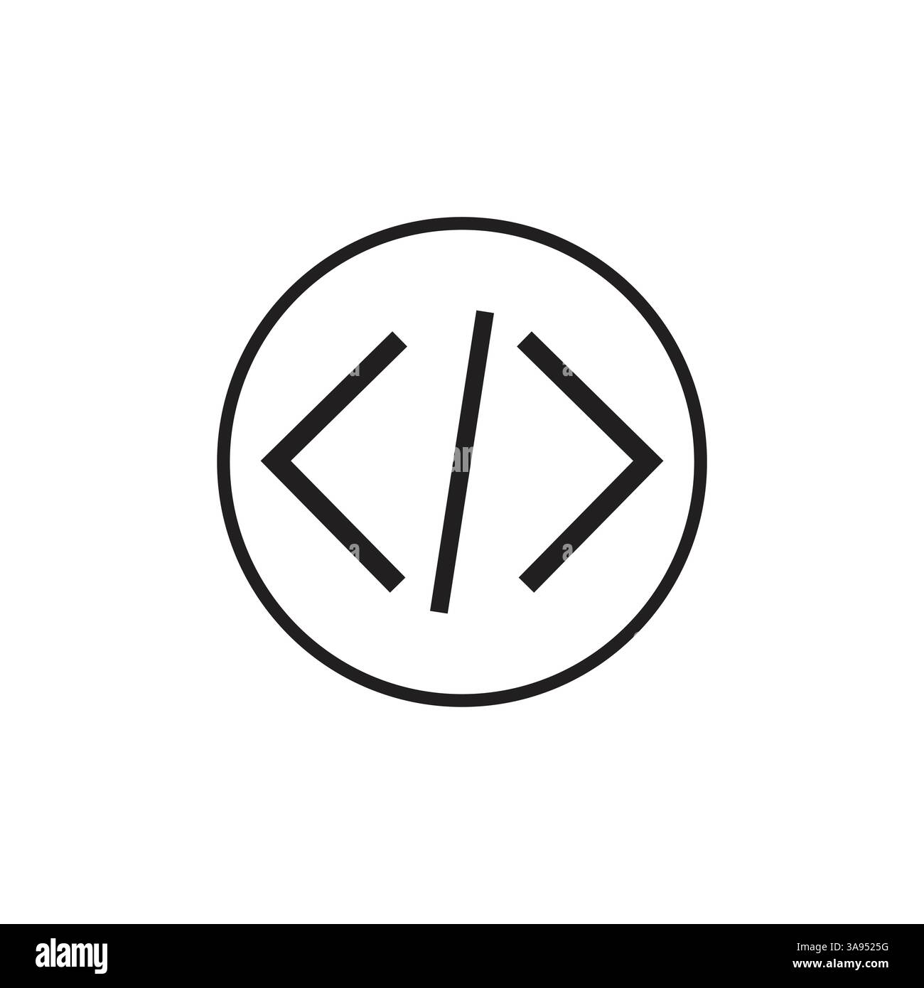Code Icon in trendy flat style isolated on grey background. Stock Vector