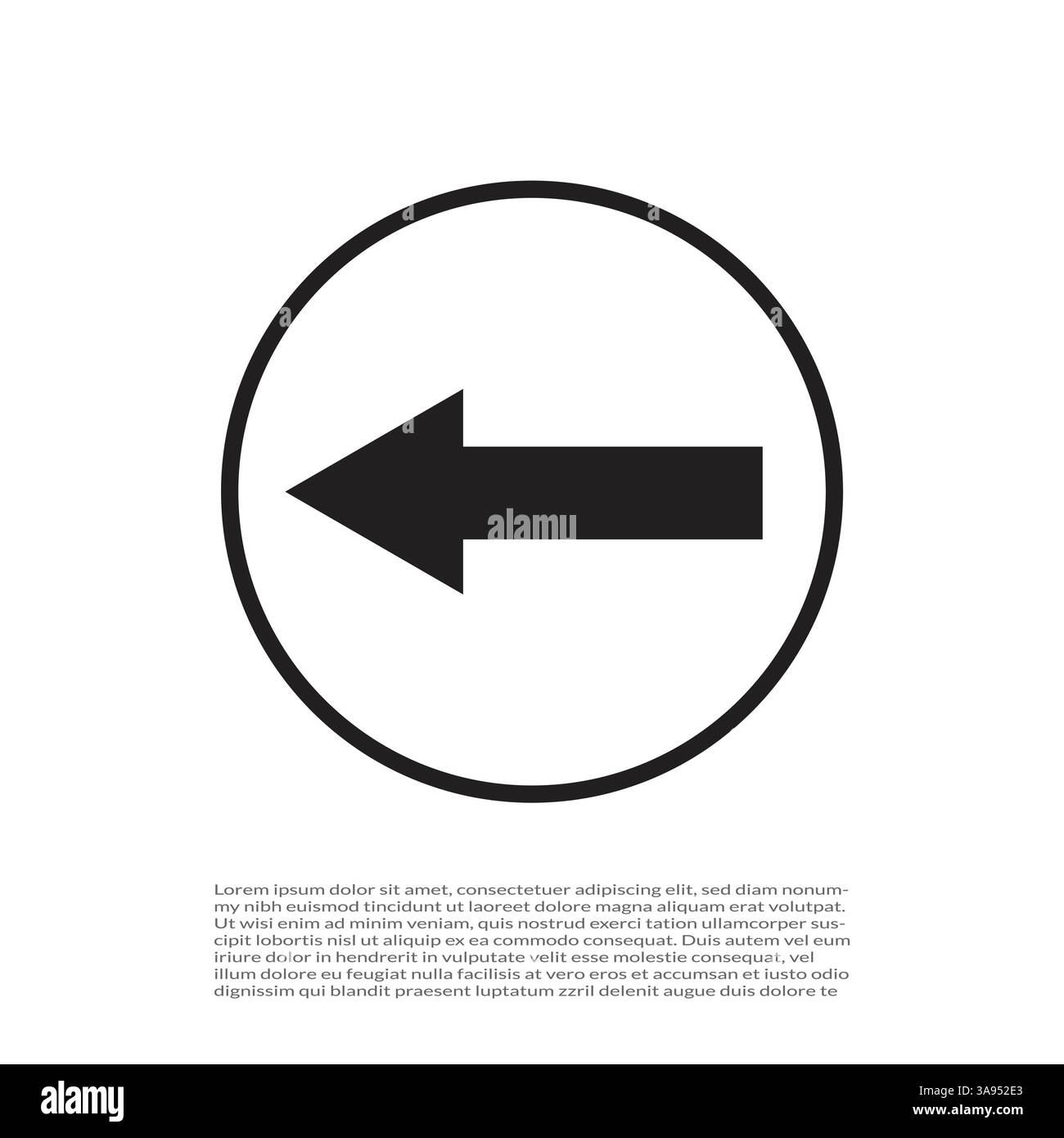 left arrow icon trendy flat style. Stock Vector