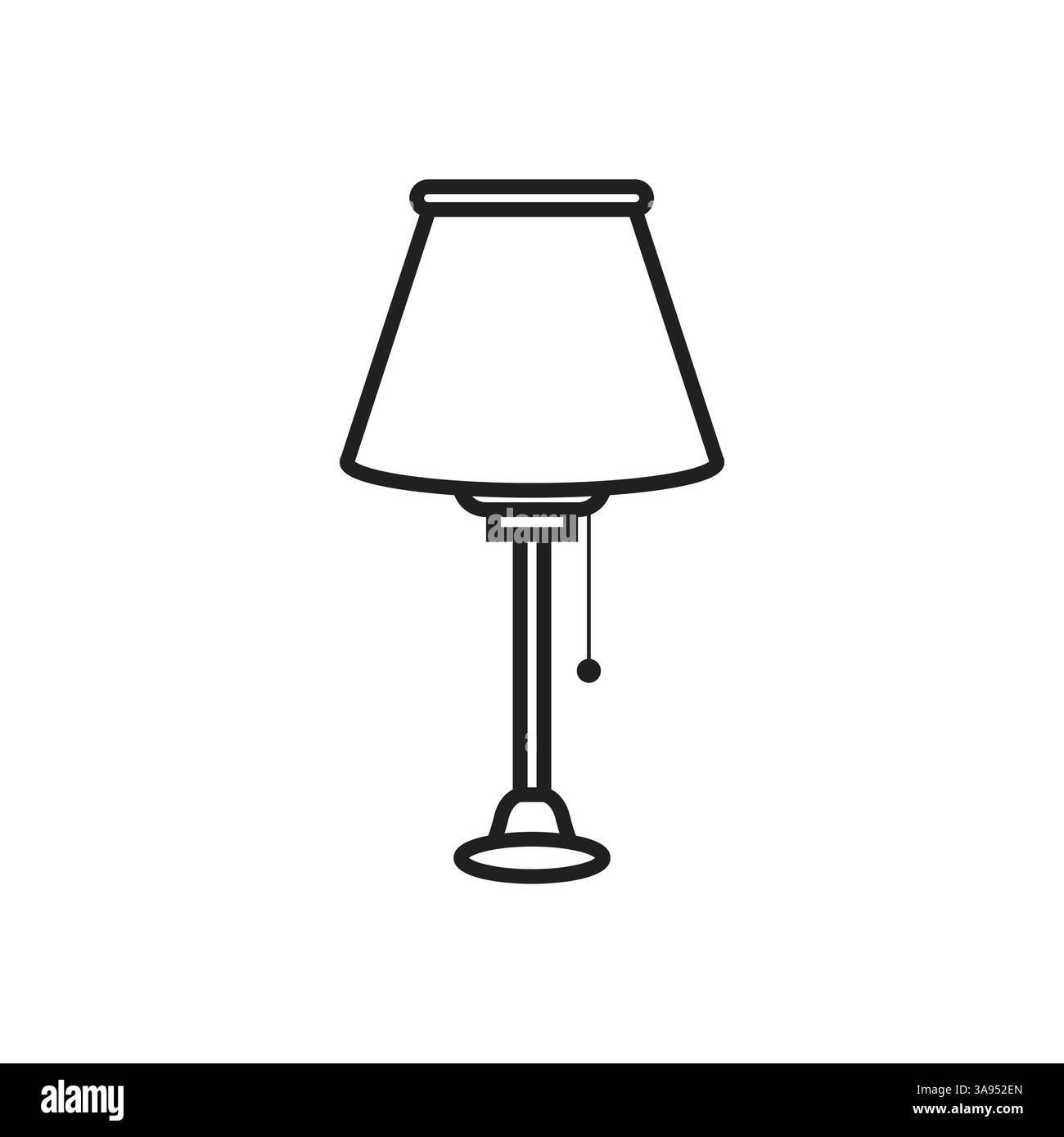 Desk lamp icon flat vector illustration. Stock Vector
