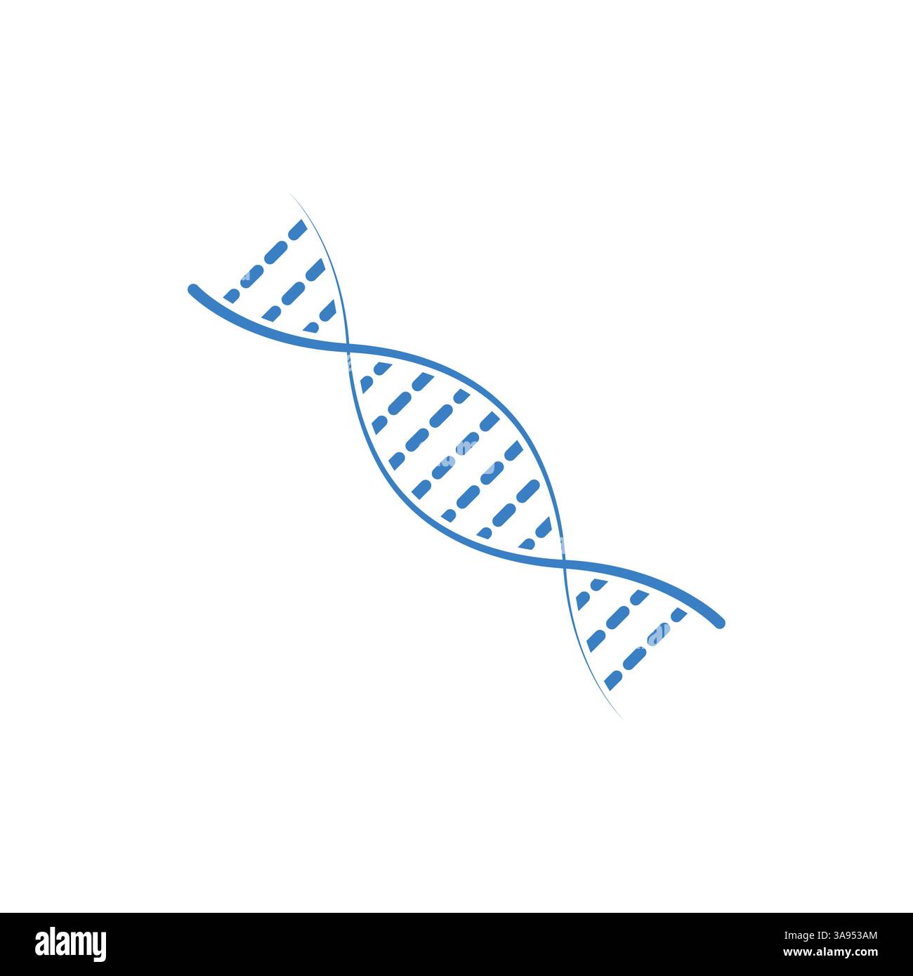 Dna black vector icon. Simple glyph symbol. Stock Vector