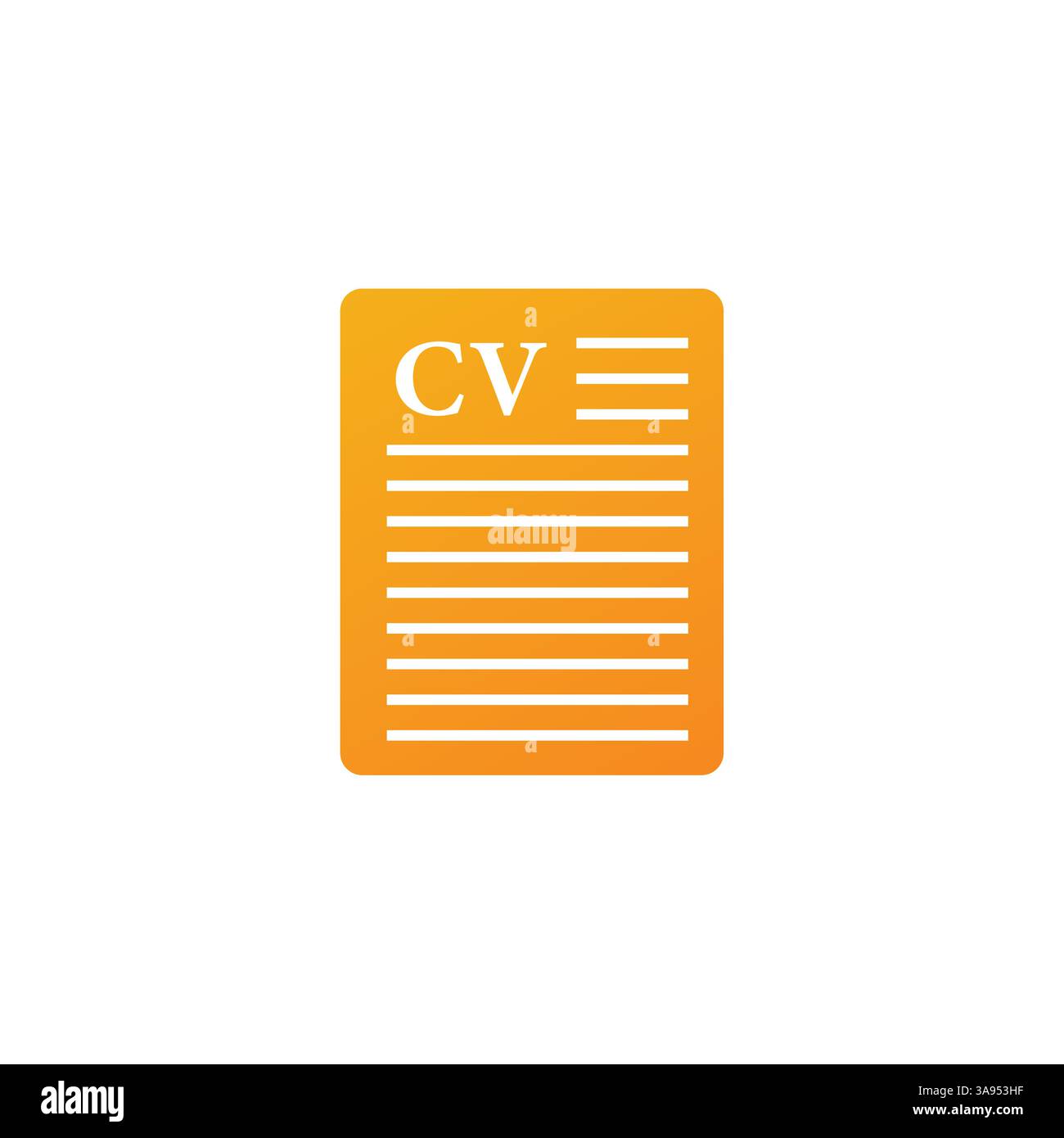 CV icon flat vector illustration. Stock Vector