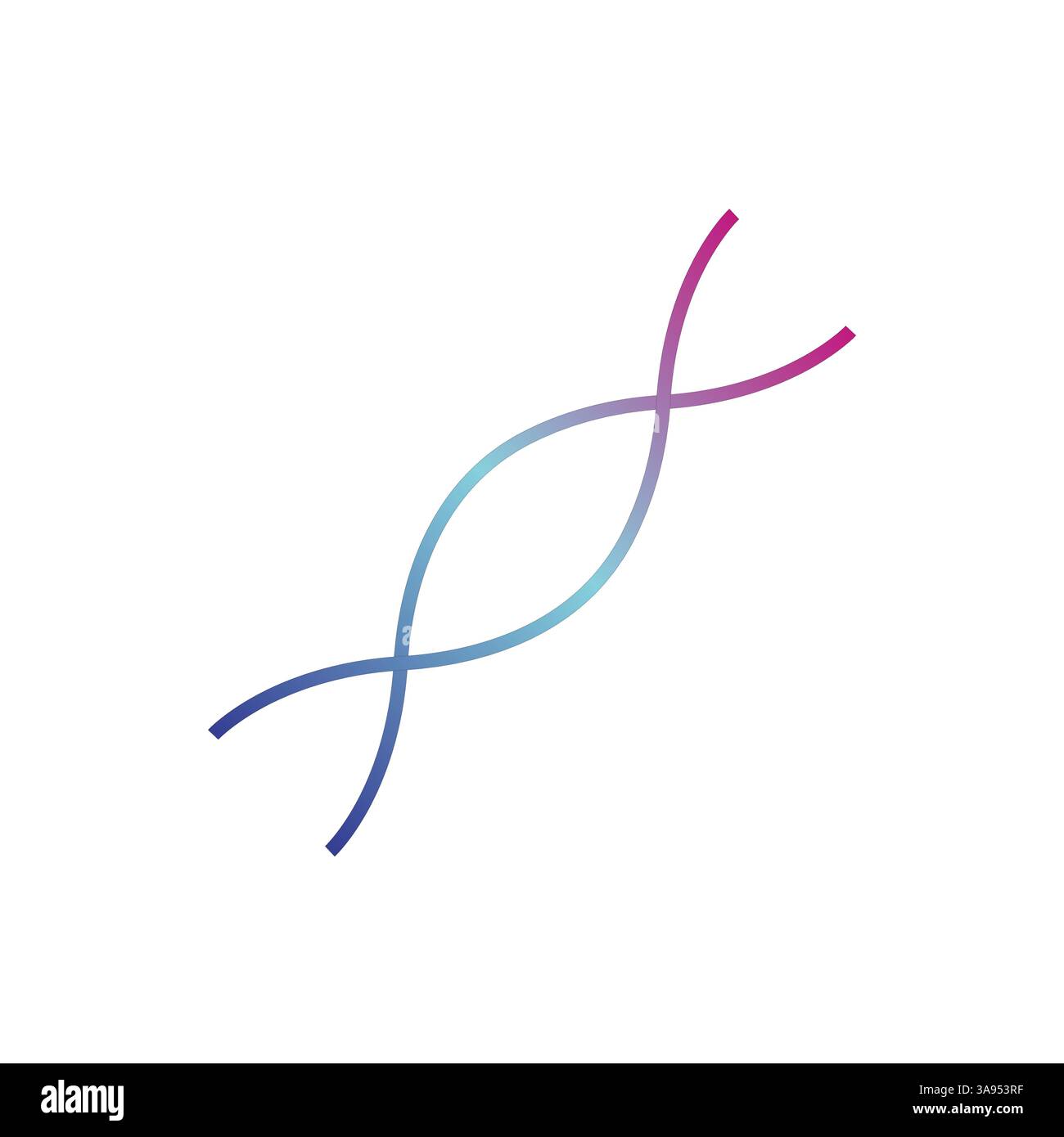 Dna black vector icon. Simple glyph symbol. Stock Vector