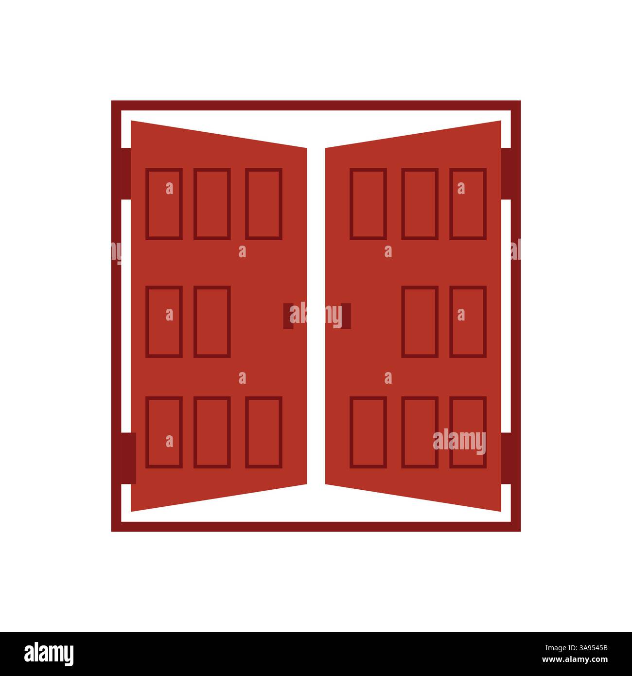 Door icon flat vector illustration. Stock Vector