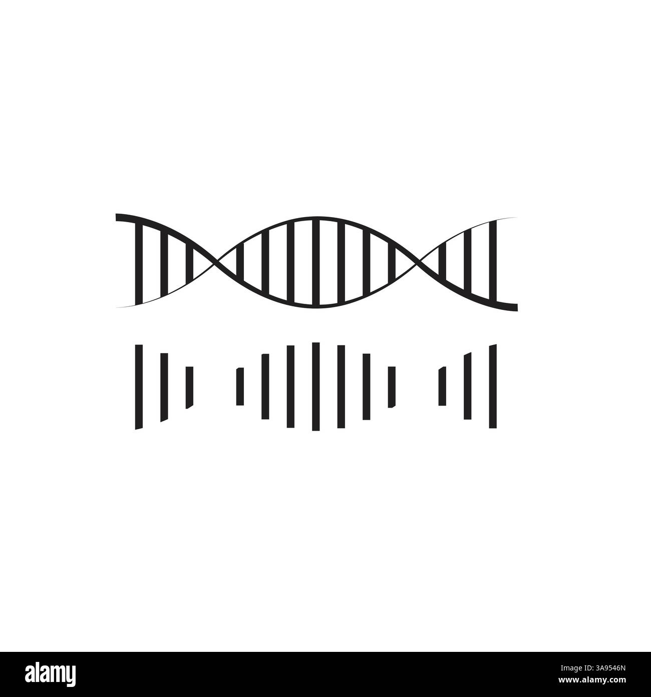 Vector dark grey dna helix icon Stock Vector