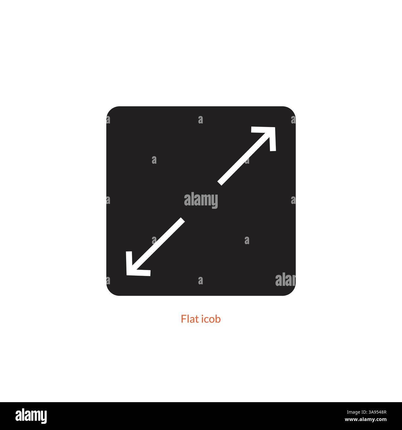 Full screen flat icon, vector illustration on gray background. Stock Vector
