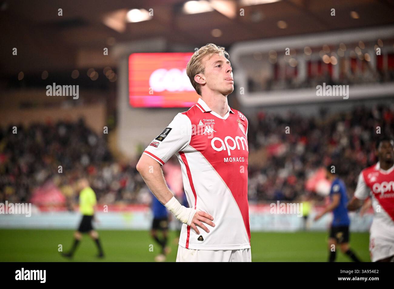 14 Mika BIERETH (asm) during the Ligue 1 match between Monaco and Nice ...