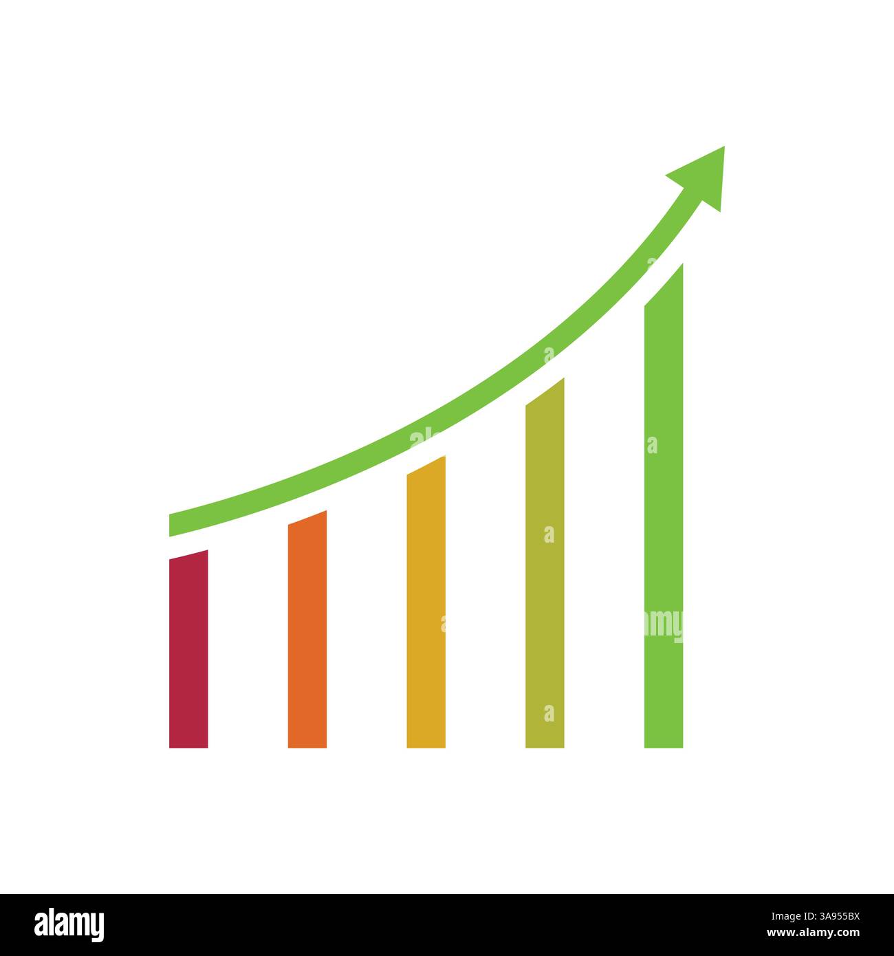 Flat graph chart icon symbol vector Illustration Stock Vector Image ...