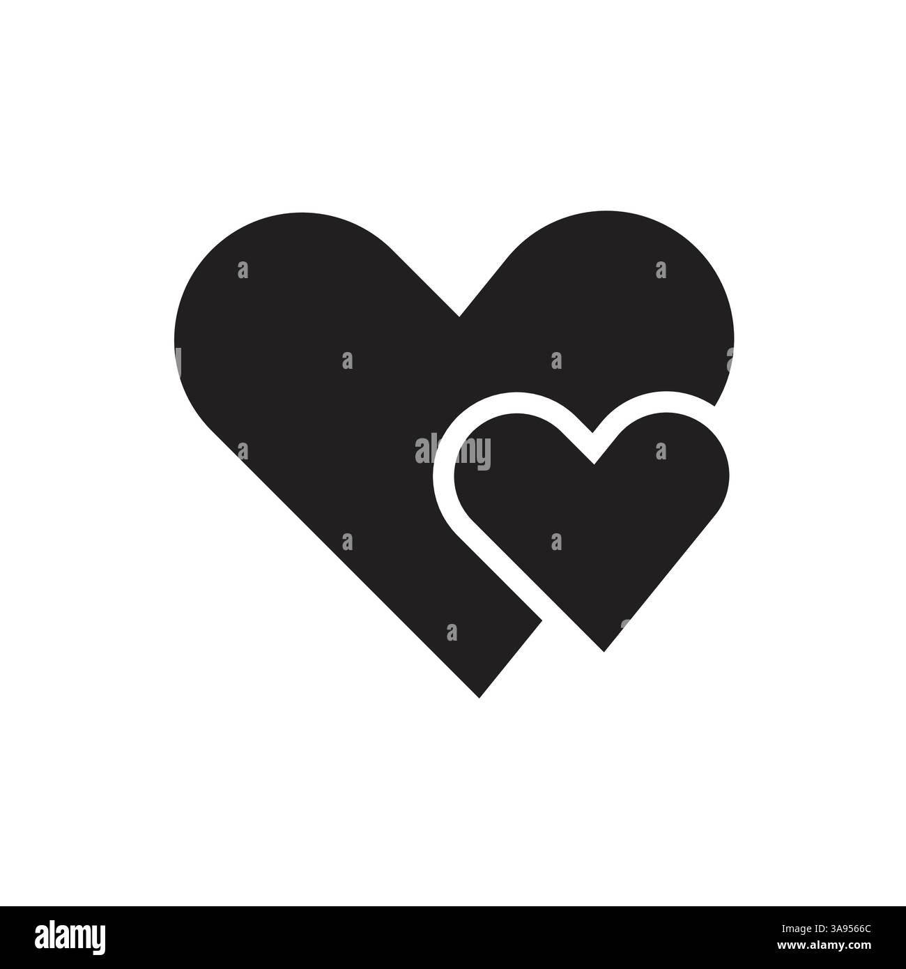 Flat heart icon symbol vector Illustration Stock Vector Image & Art - Alamy