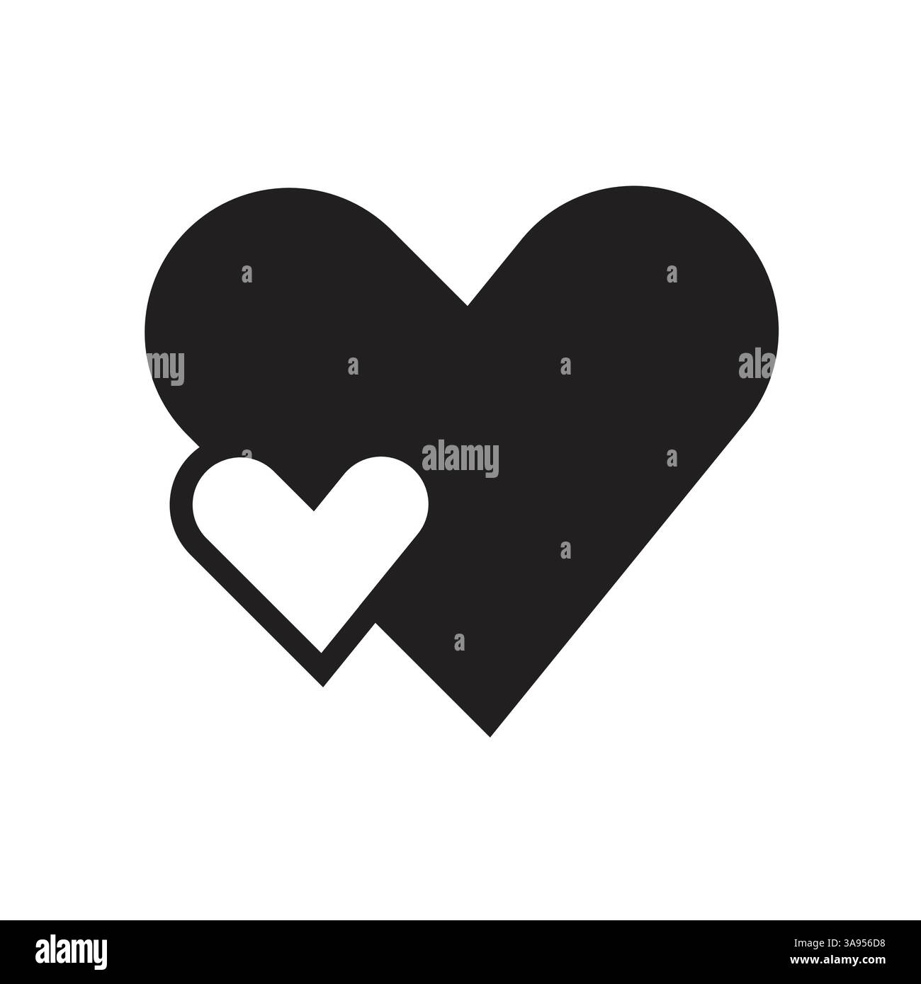 Flat heart icon symbol vector Illustration Stock Vector Image & Art - Alamy