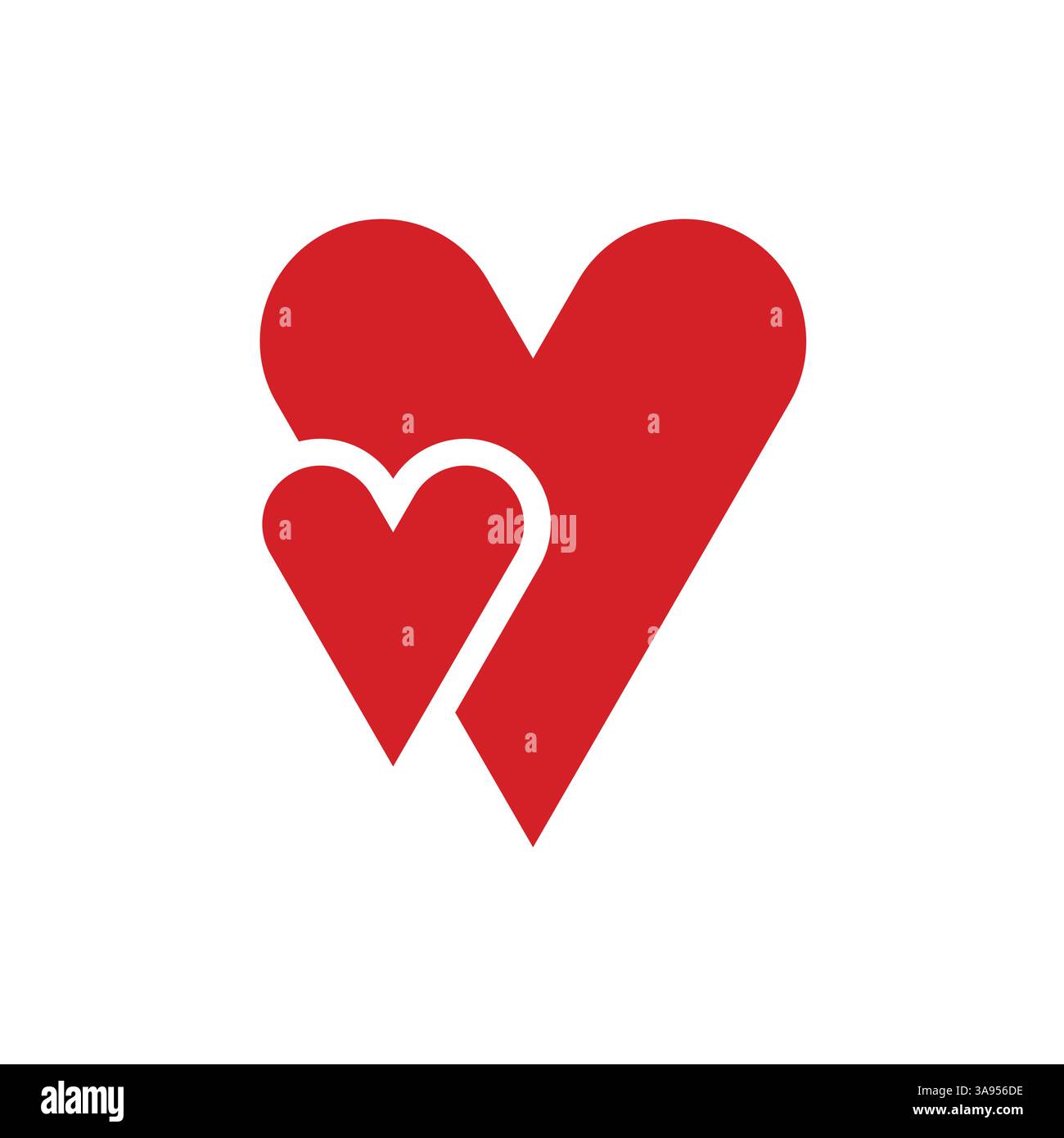 Flat Heart icon symbol vector Illustration. Stock Vector