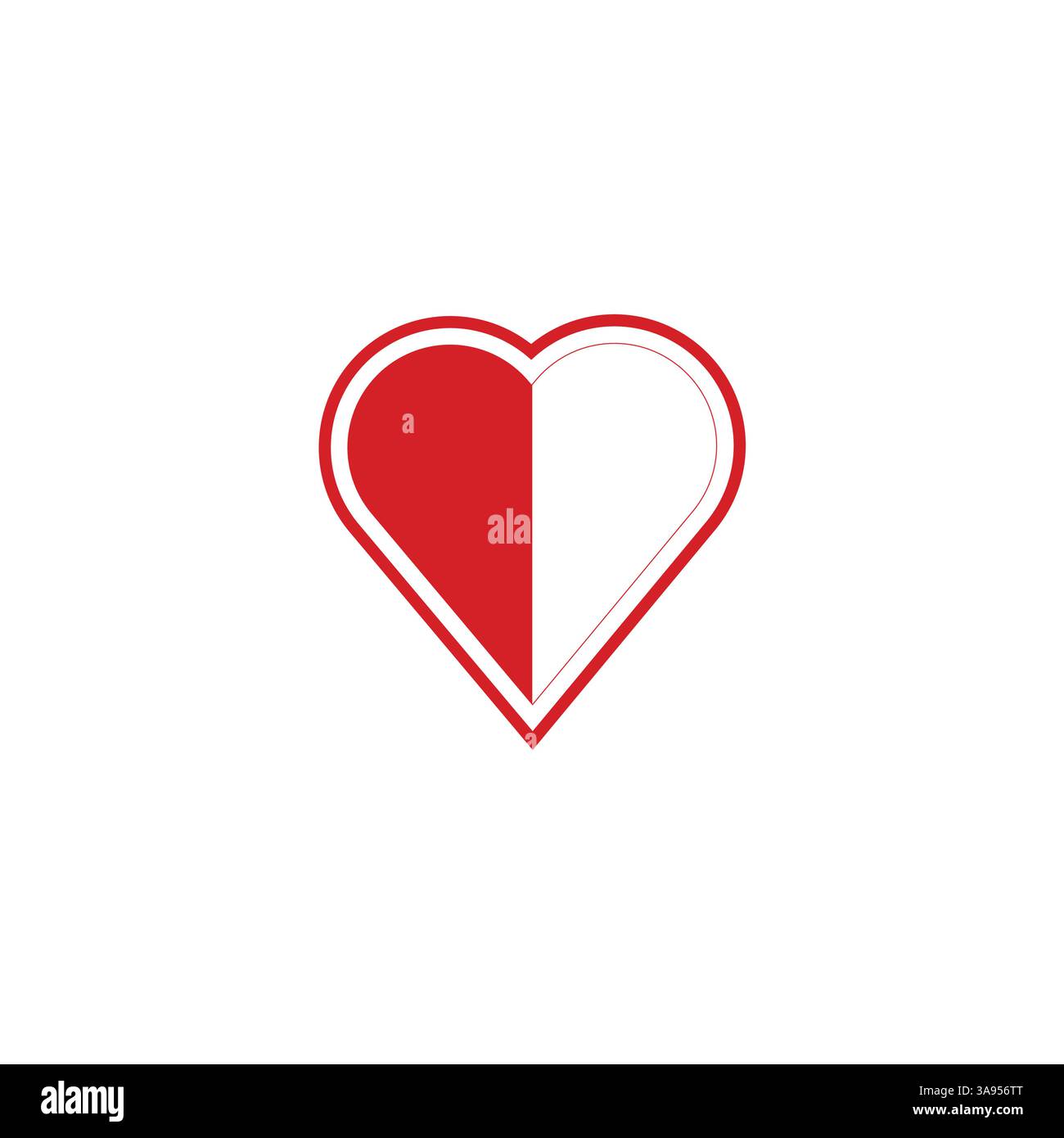Heart icon in flat style with background Stock Vector Image & Art - Alamy