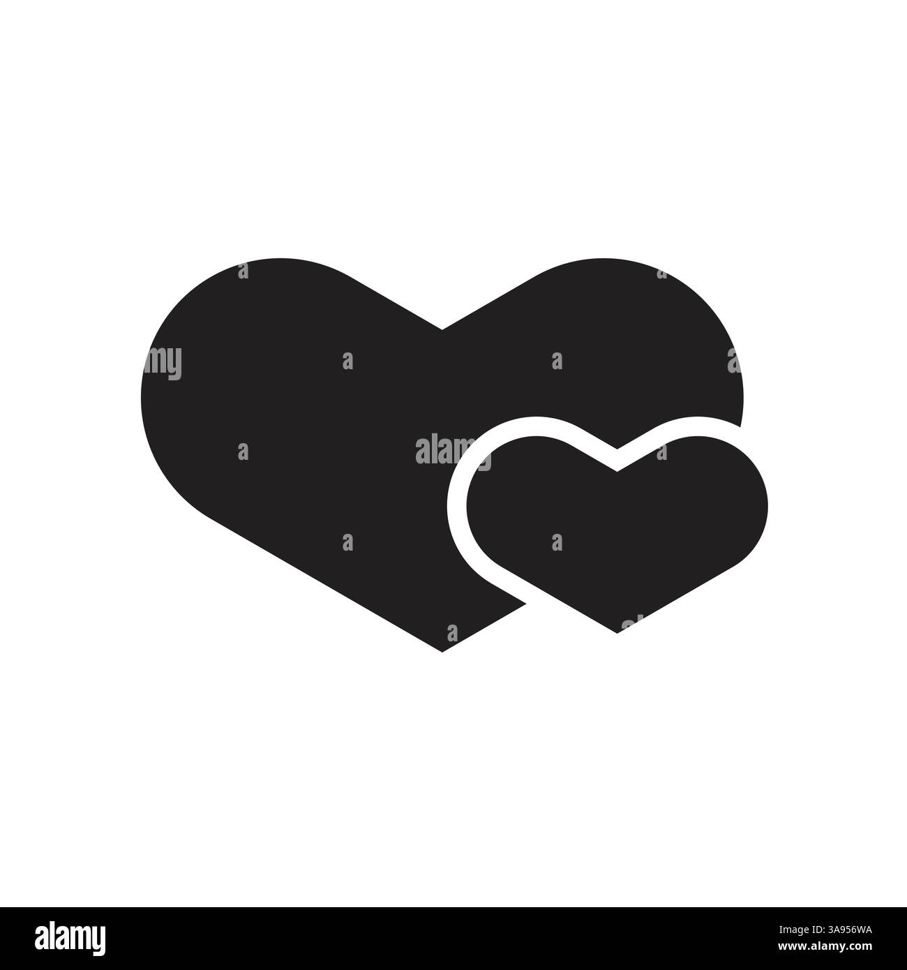 Heart icon in flat style with background Stock Vector Image & Art - Alamy