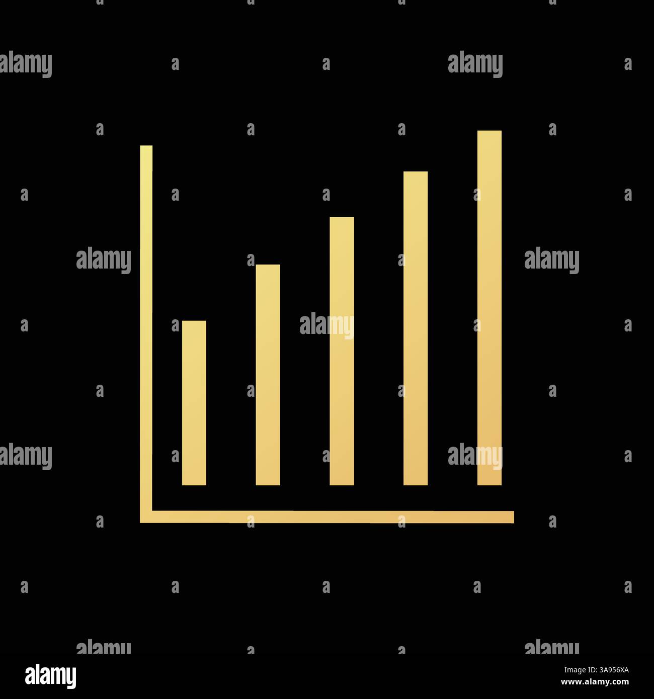 Graph chart icon flat vector illustration. Stock Vector