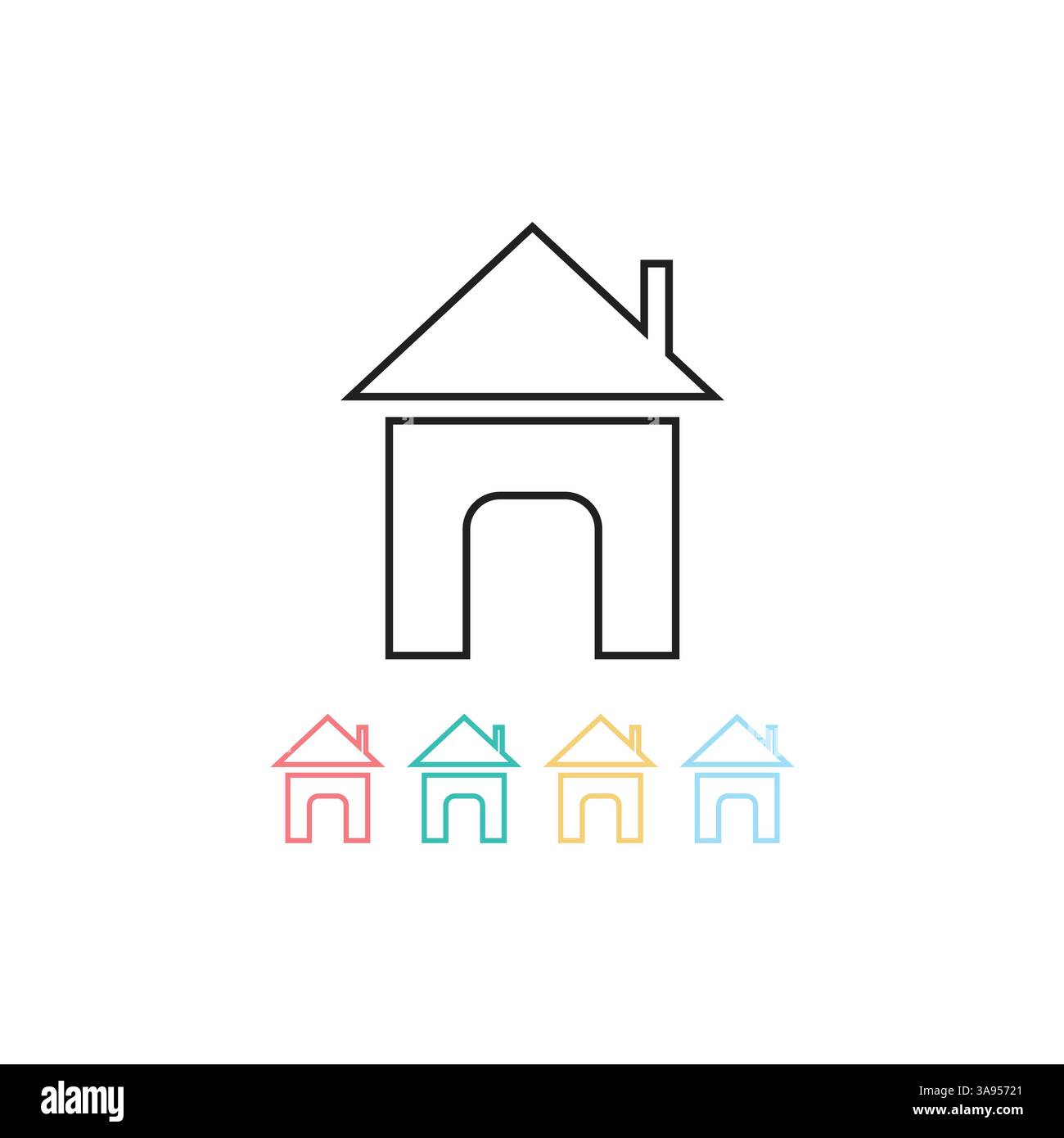 home icon ,vector on white background. Stock Vector