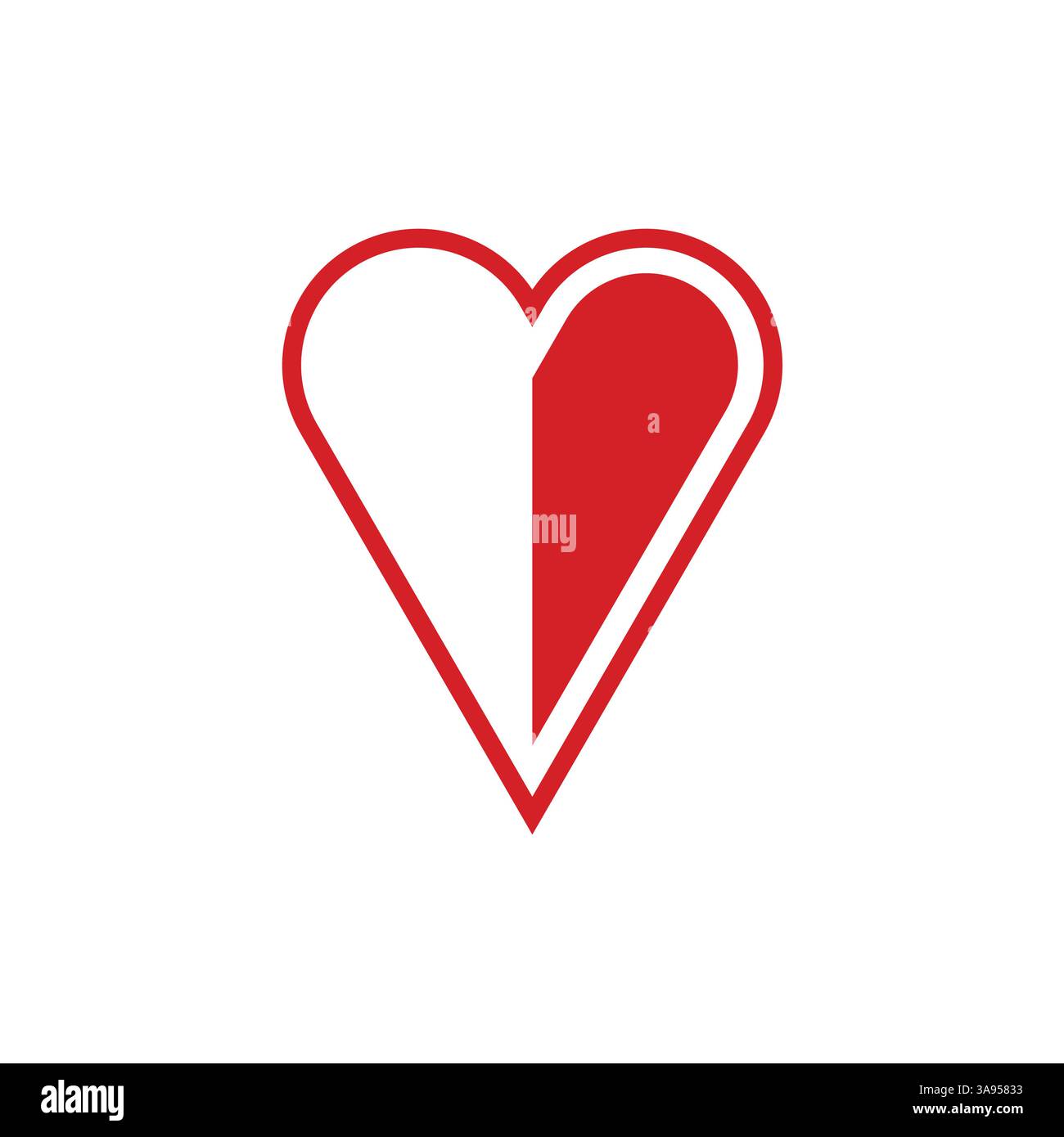 Flat Heart icon symbol vector Illustration Stock Vector Image & Art - Alamy