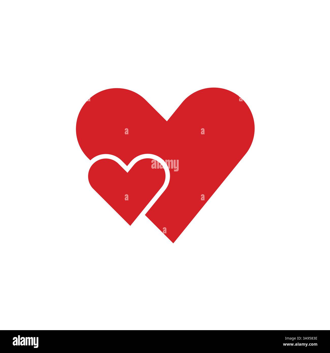 Heart icon in trendy flat design. Stock Vector