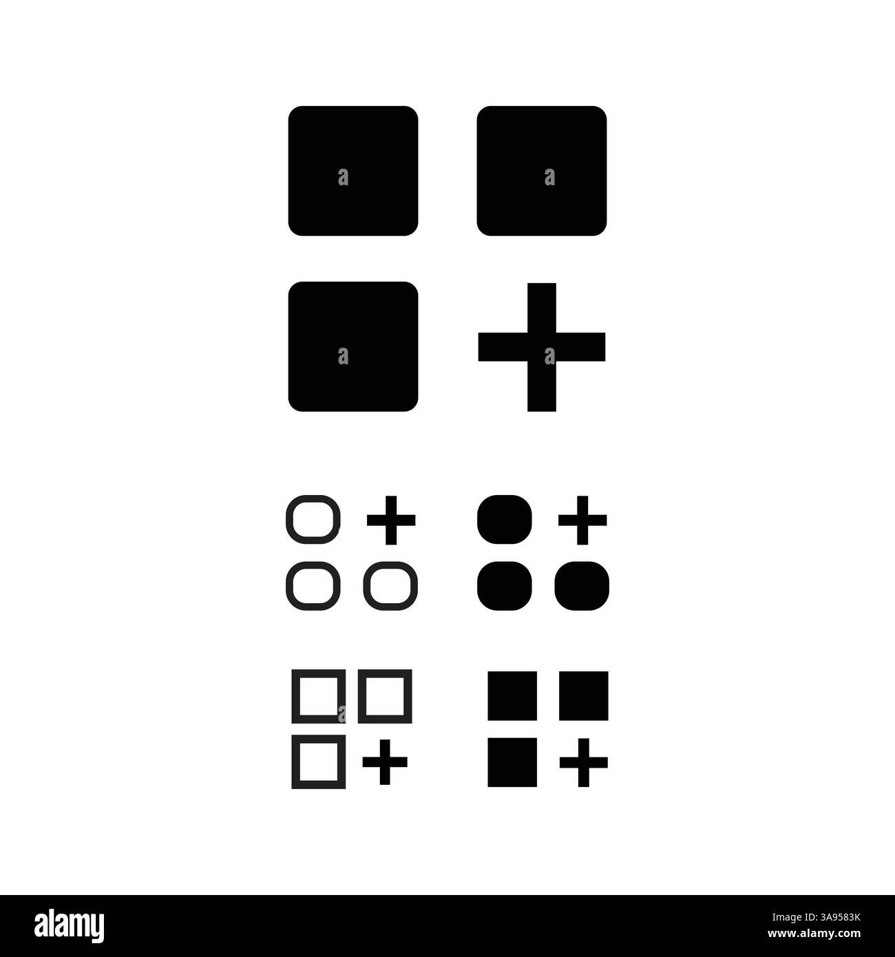 layout grid add icon. Flat style design isolated on white background. Stock Vector