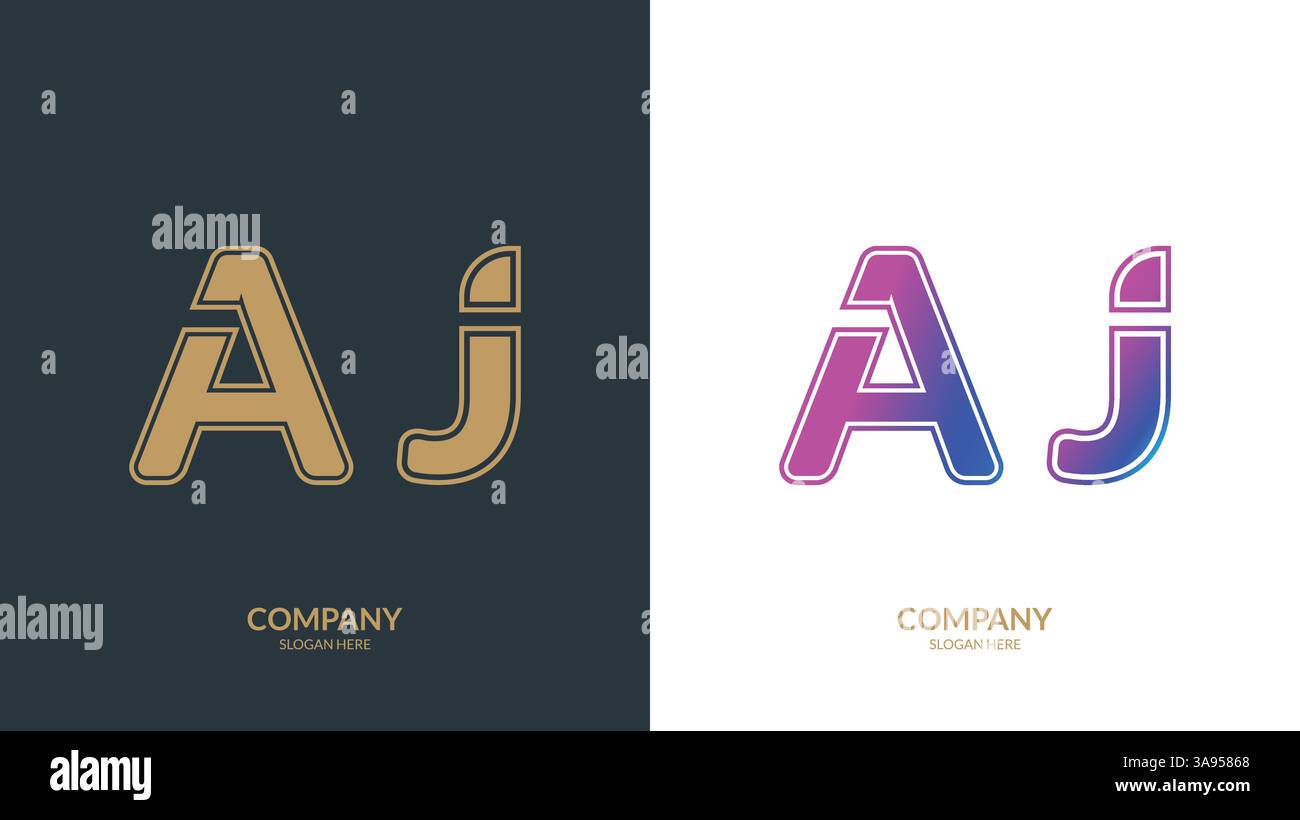 Letter aj logo hi-res stock photography and images - Alamy