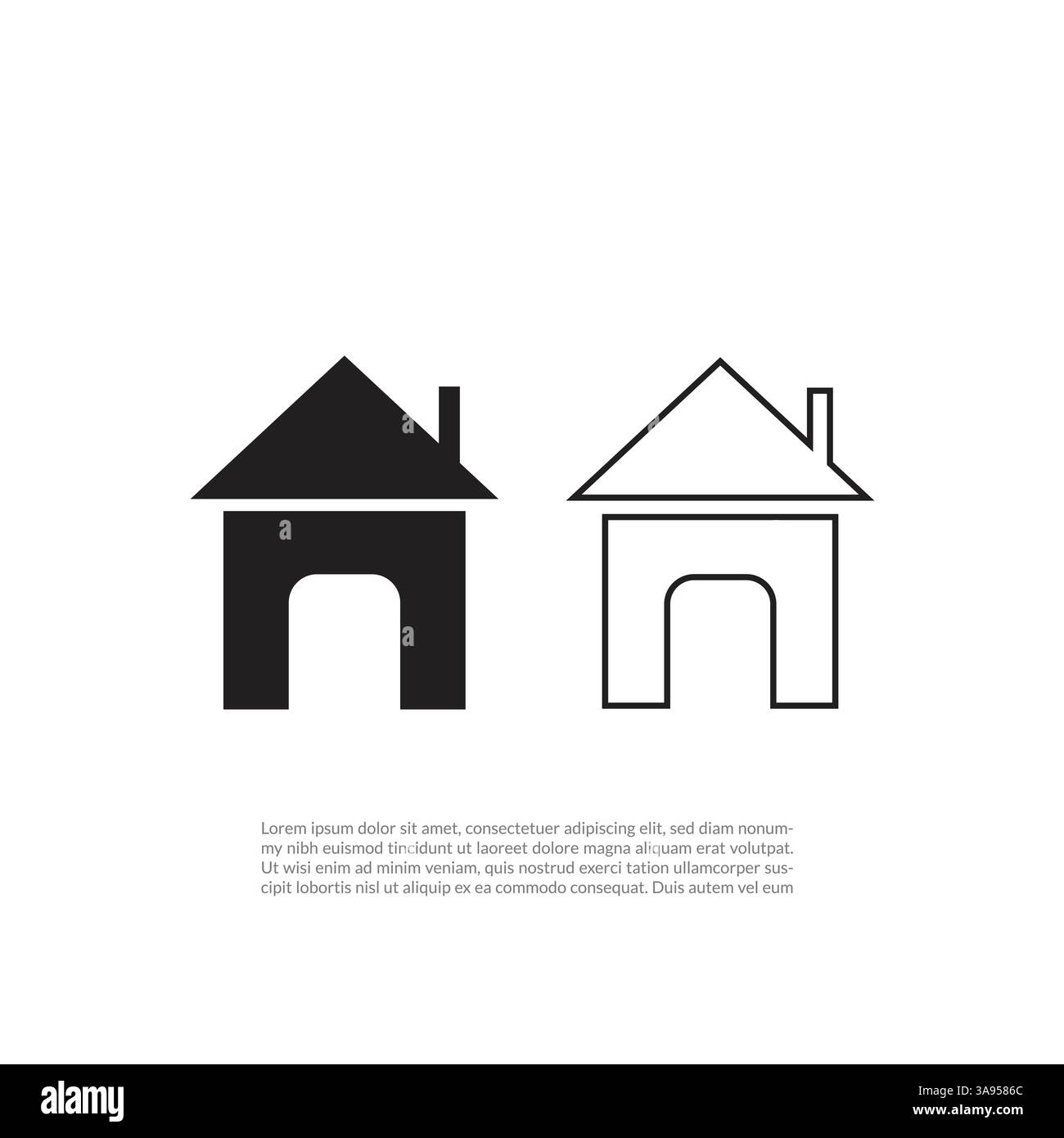 home icon ,vector on white background. Stock Vector