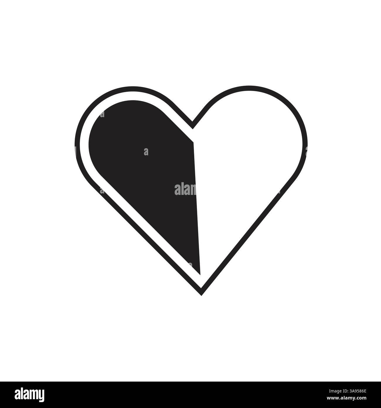 Flat heart icon symbol vector Illustration Stock Vector Image & Art - Alamy