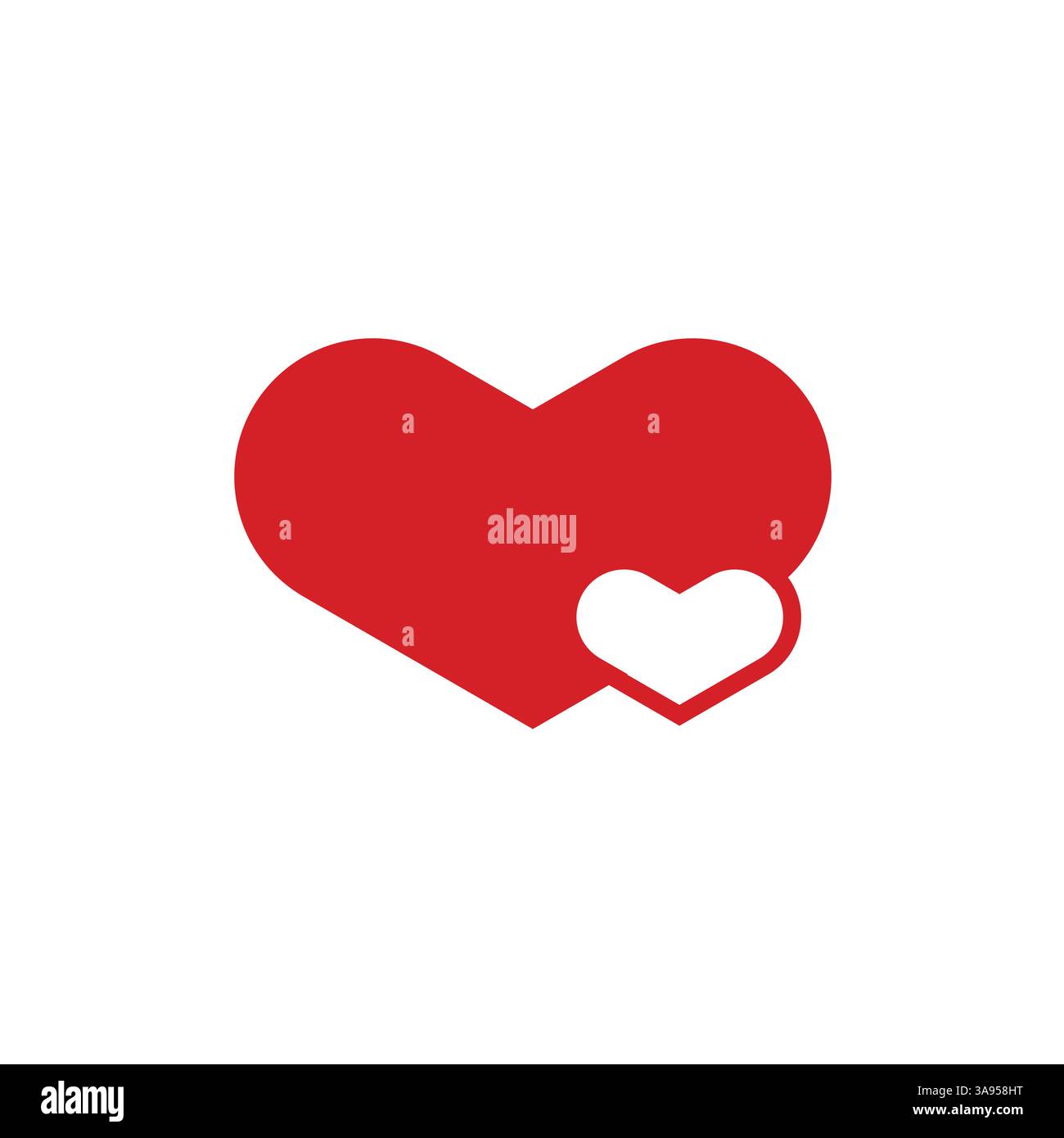Heart icon in trendy flat design. Stock Vector