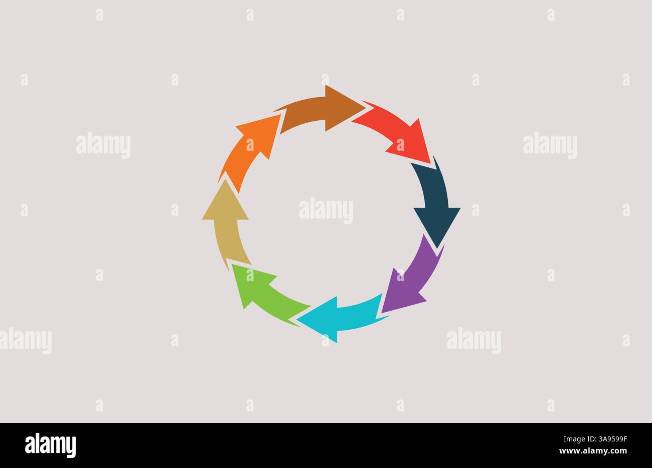 Circle arrows icon flat vector illustration. Stock Vector