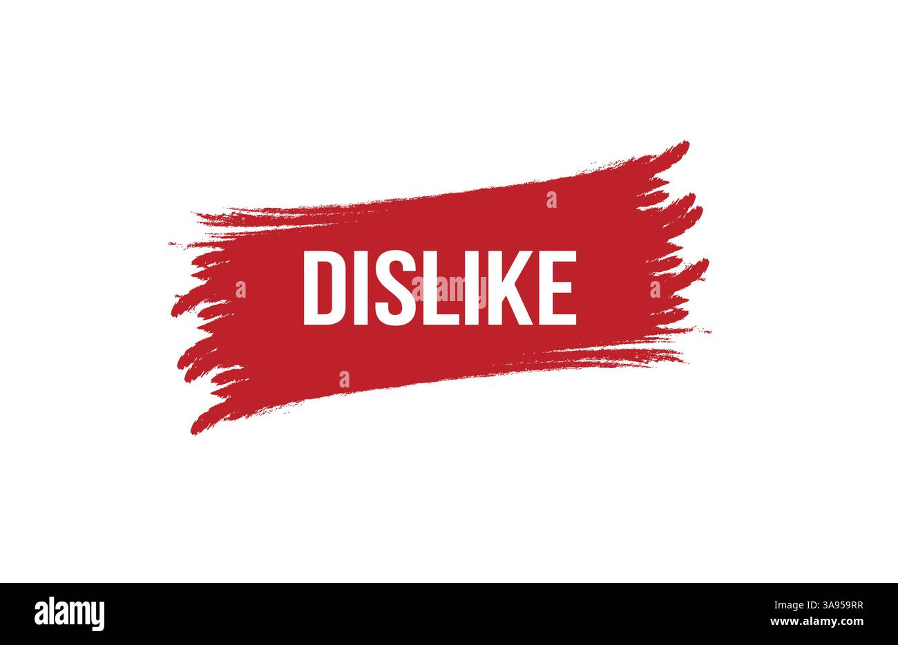 Brush style Dislike red banner design on white background Stock Vector ...