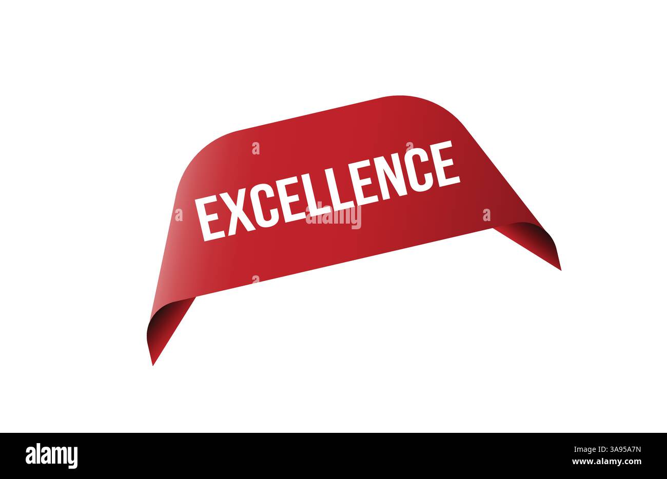 Excellence red ribbon label banner. Open available now sign or excellence tag Stock Vector Image ...