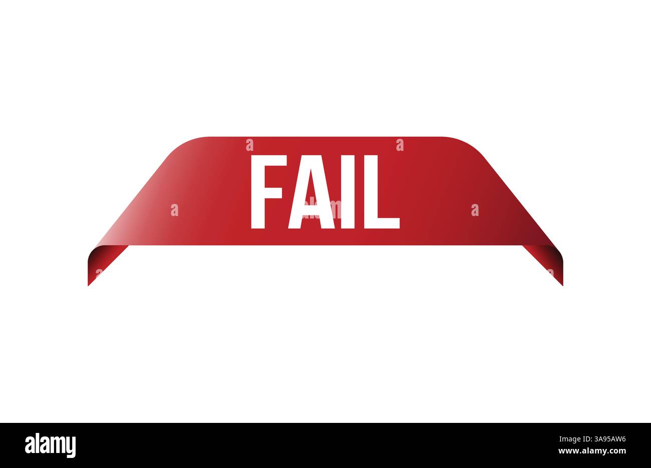 Red banner fail on white background. Stock Vector
