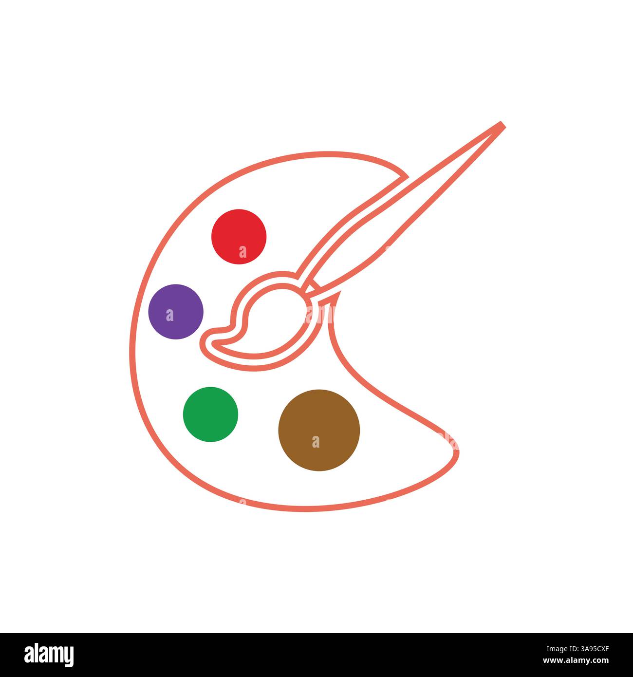 Flat palette icon symbol vector Illustration Stock Vector Image & Art ...