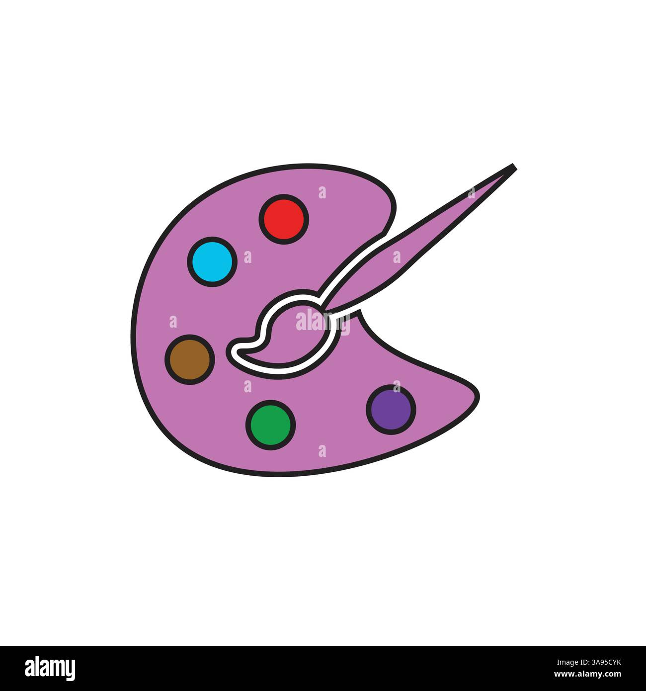 palette icon flat vector illustration Stock Vector Image & Art - Alamy