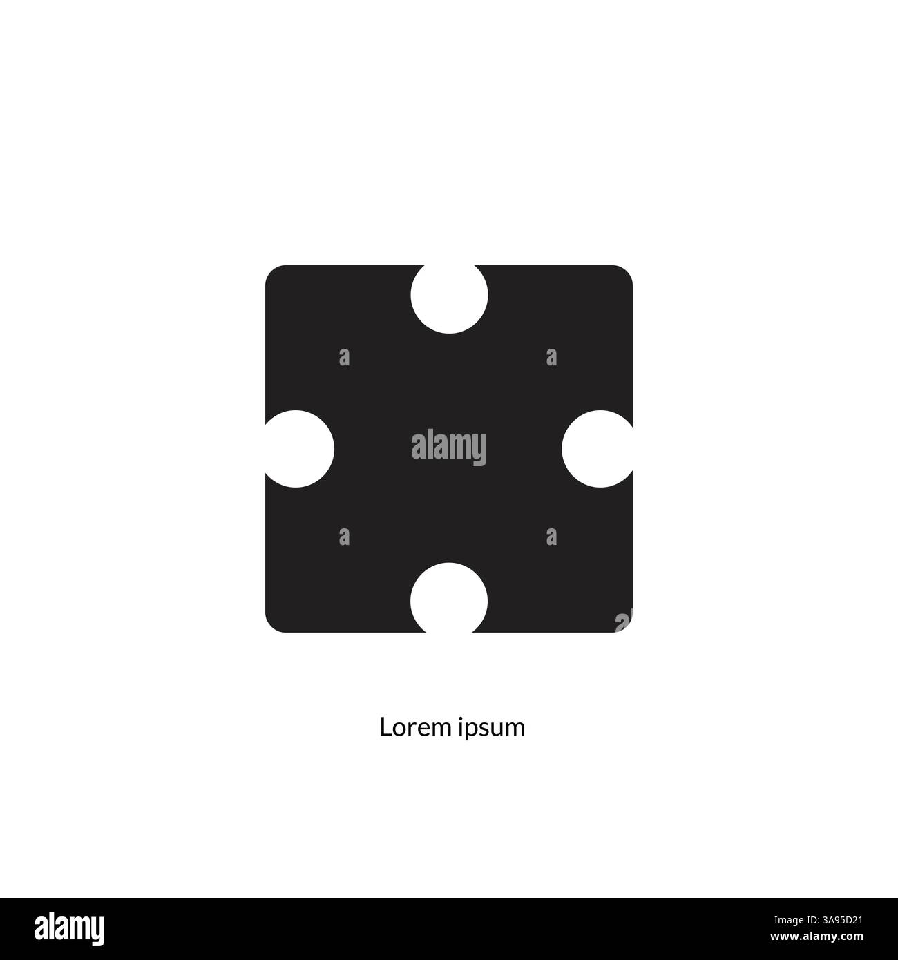 puzzle vector icon, vector on white background. Stock Vector