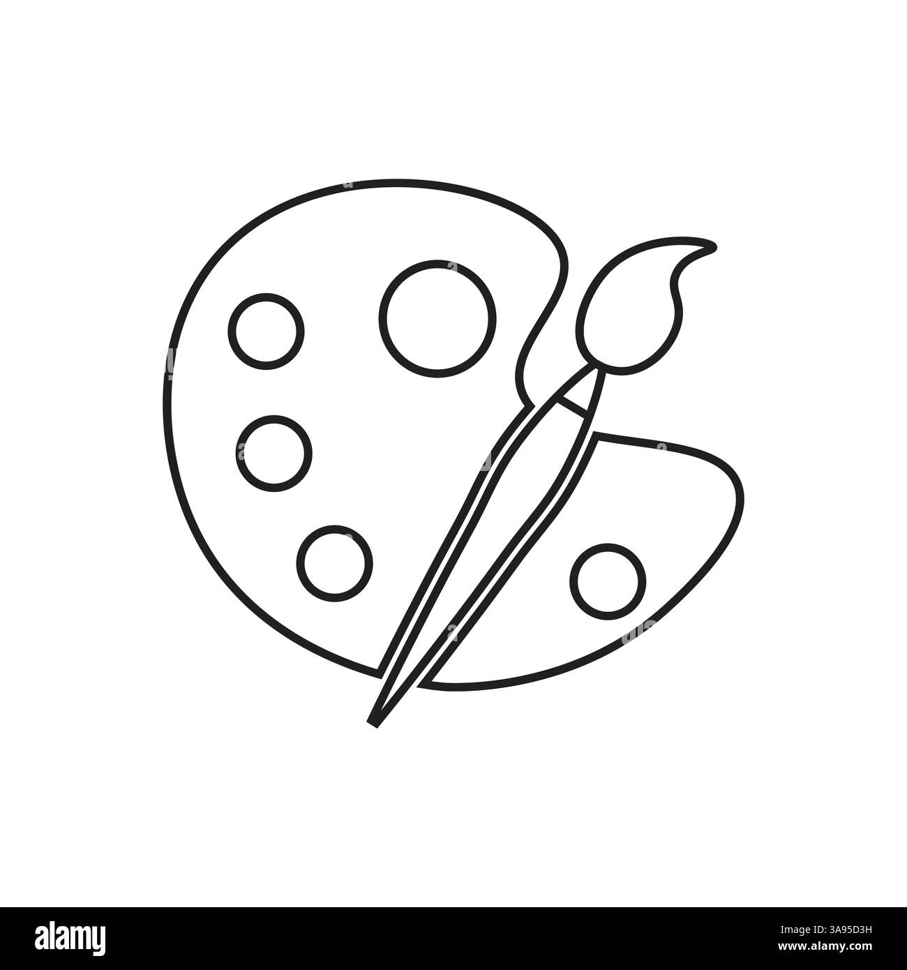 Flat palette icon symbol vector Illustration Stock Vector Image & Art ...
