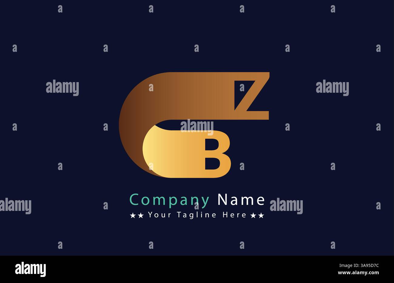 Unique bz letter logo Icon vector template. Stock Vector