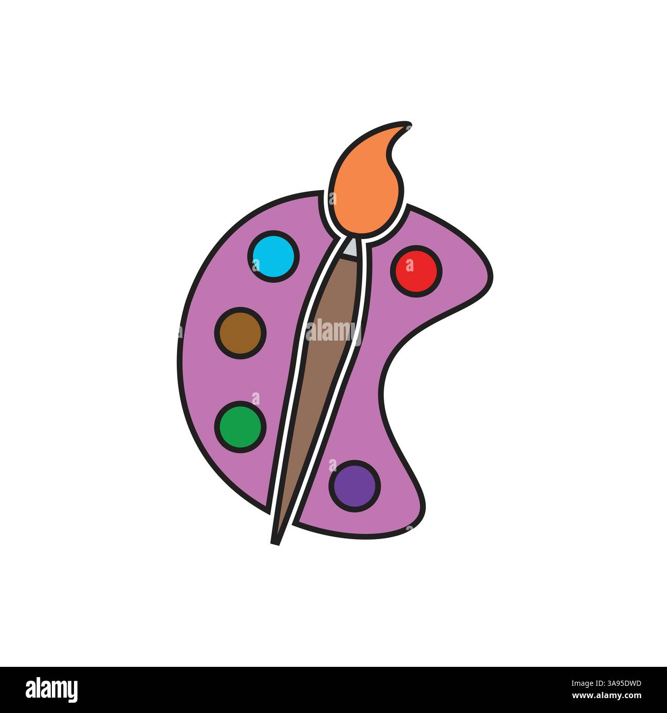 palette icon flat vector illustration Stock Vector Image & Art - Alamy