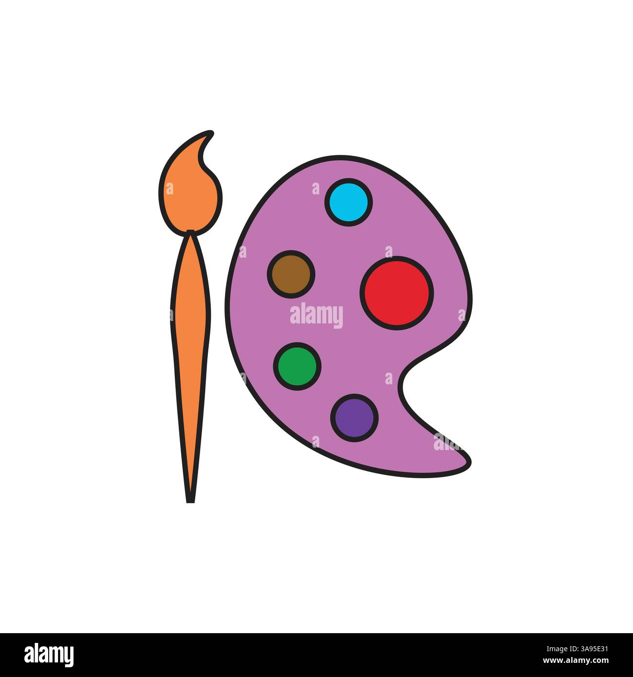 palette icon flat vector illustration Stock Vector Image & Art - Alamy