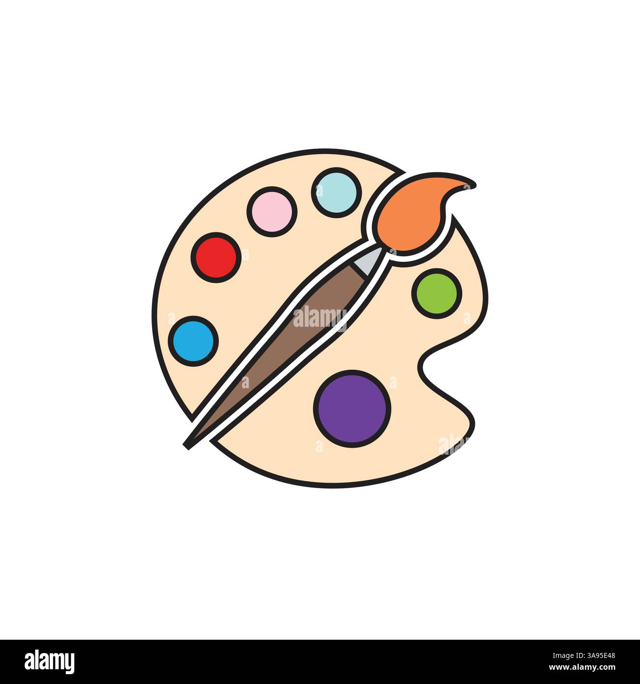 palette icon flat vector illustration Stock Vector Image & Art - Alamy